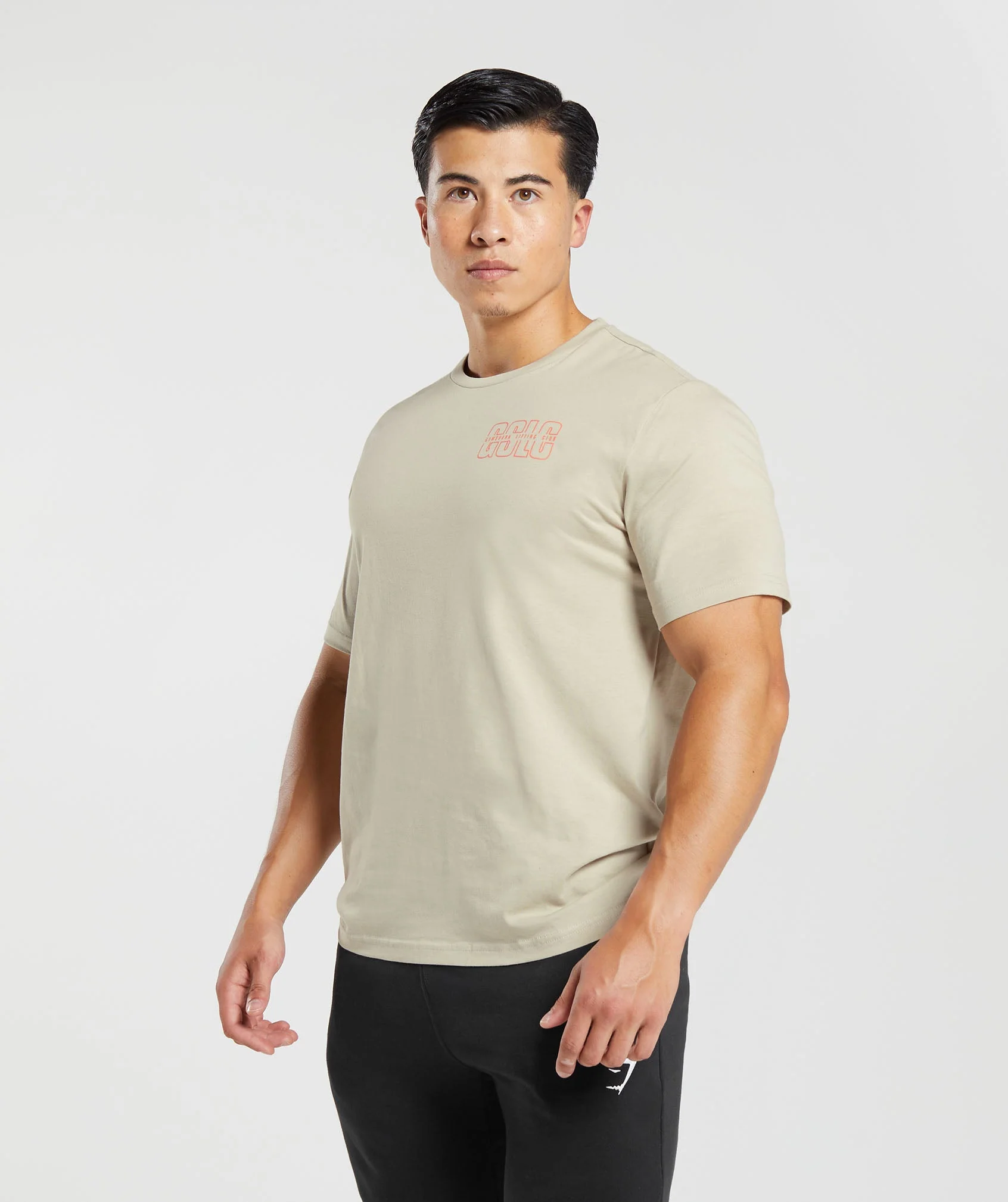 Gymshark Lifting Club T-Shirt - Washed Stone Brown - Image 3