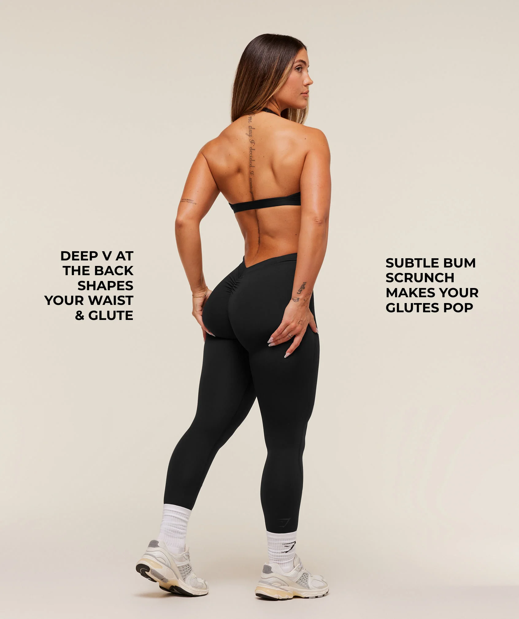 Gymshark Lifting Dipped Waistband Leggings - Black - Image 2