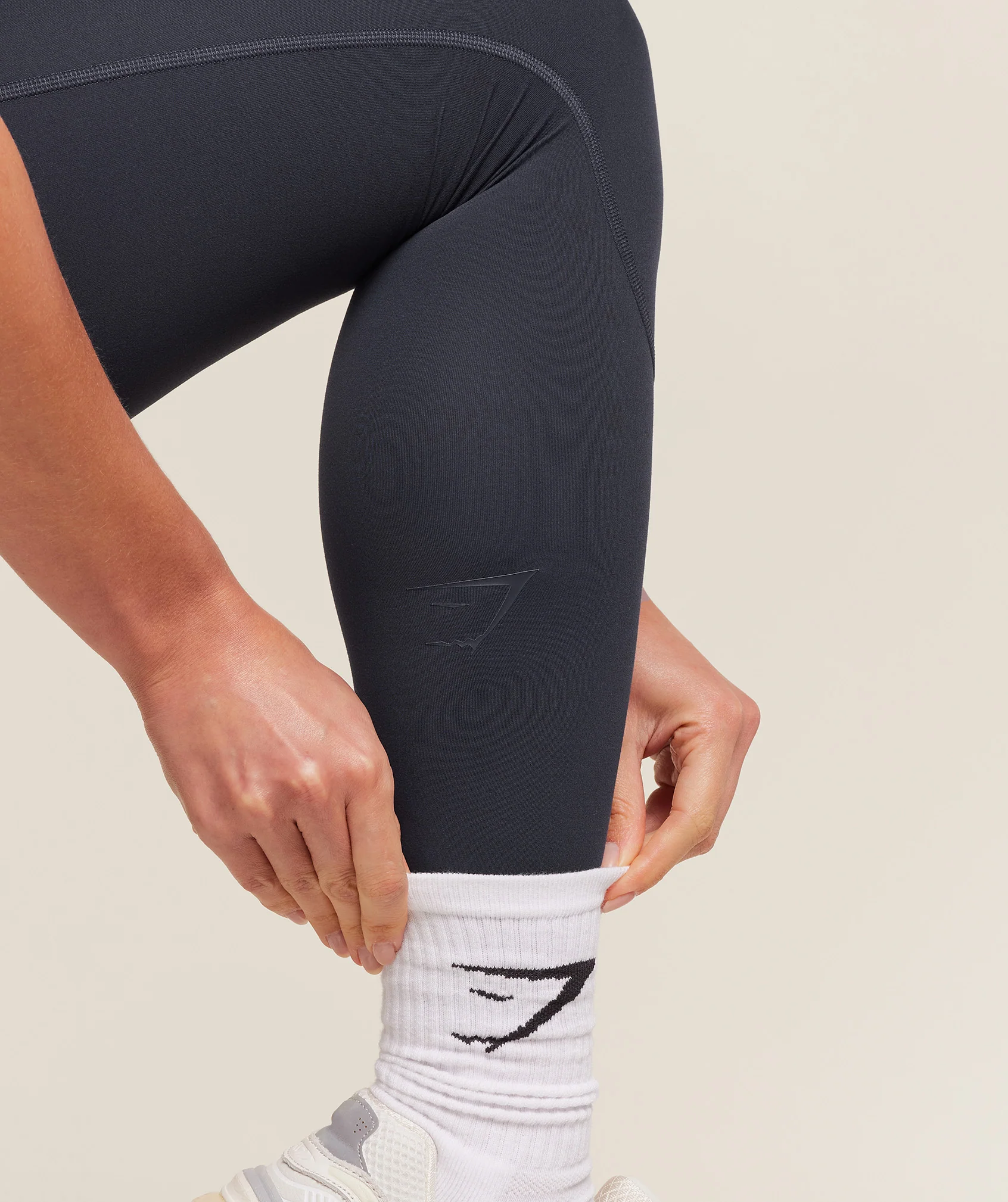 Gymshark Lifting Dipped Waistband Leggings - Heavy Blue - Image 6