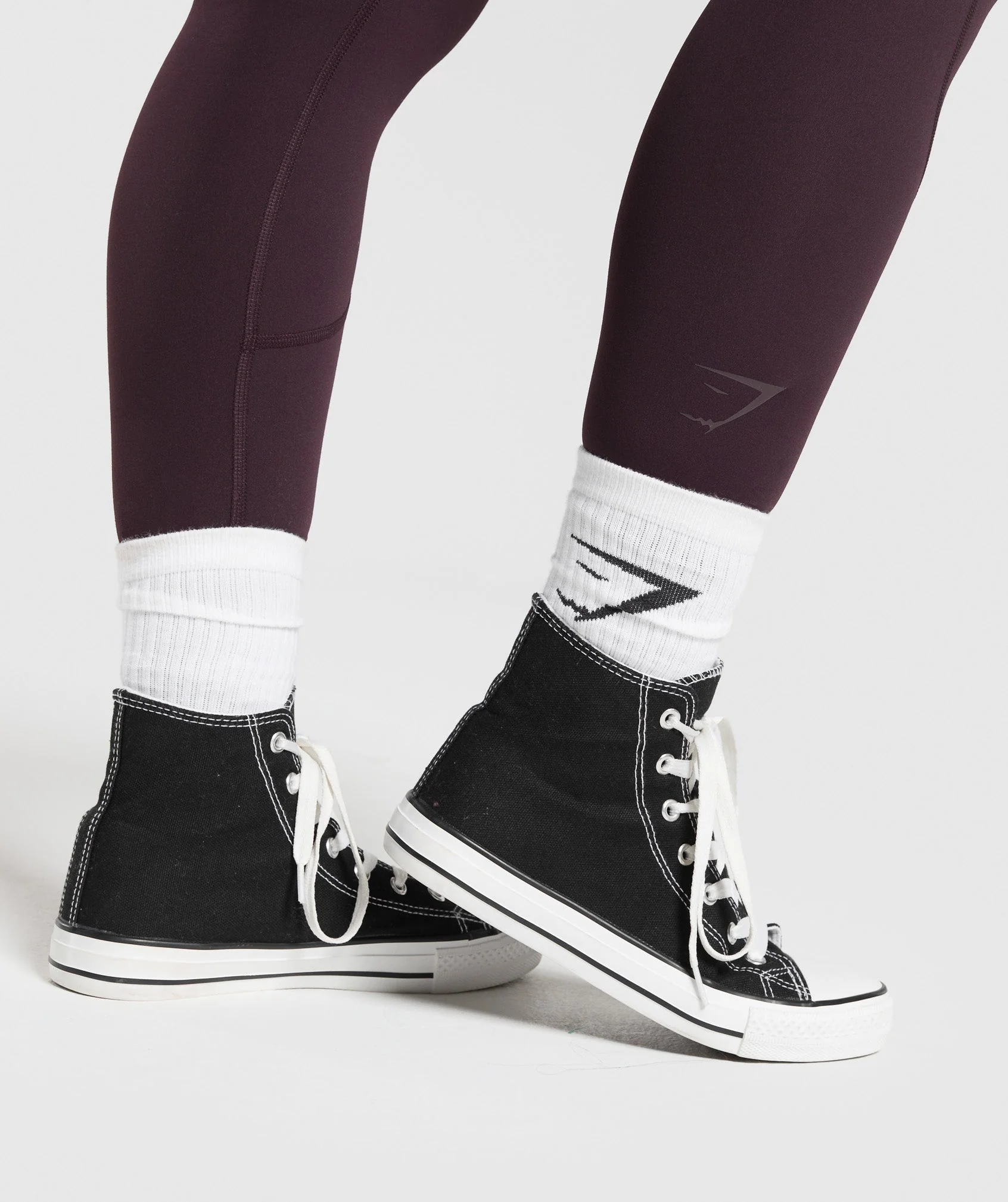 Gymshark Lifting Dipped Waistband Leggings - Plum Brown - Image 6
