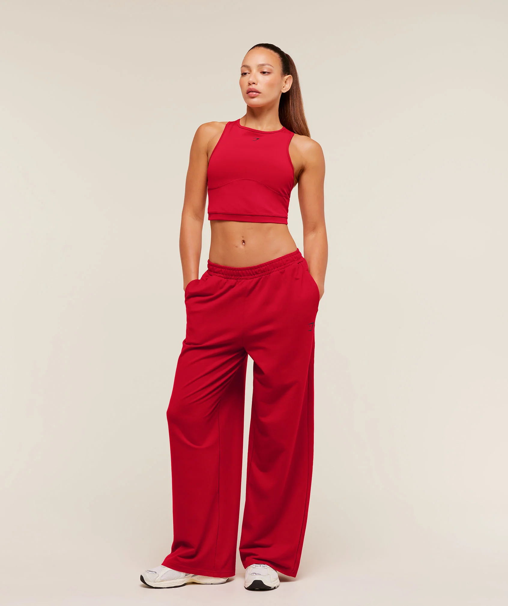 Gymshark Lifting Dipped Waistband Pants - Carmine Red - Image 4
