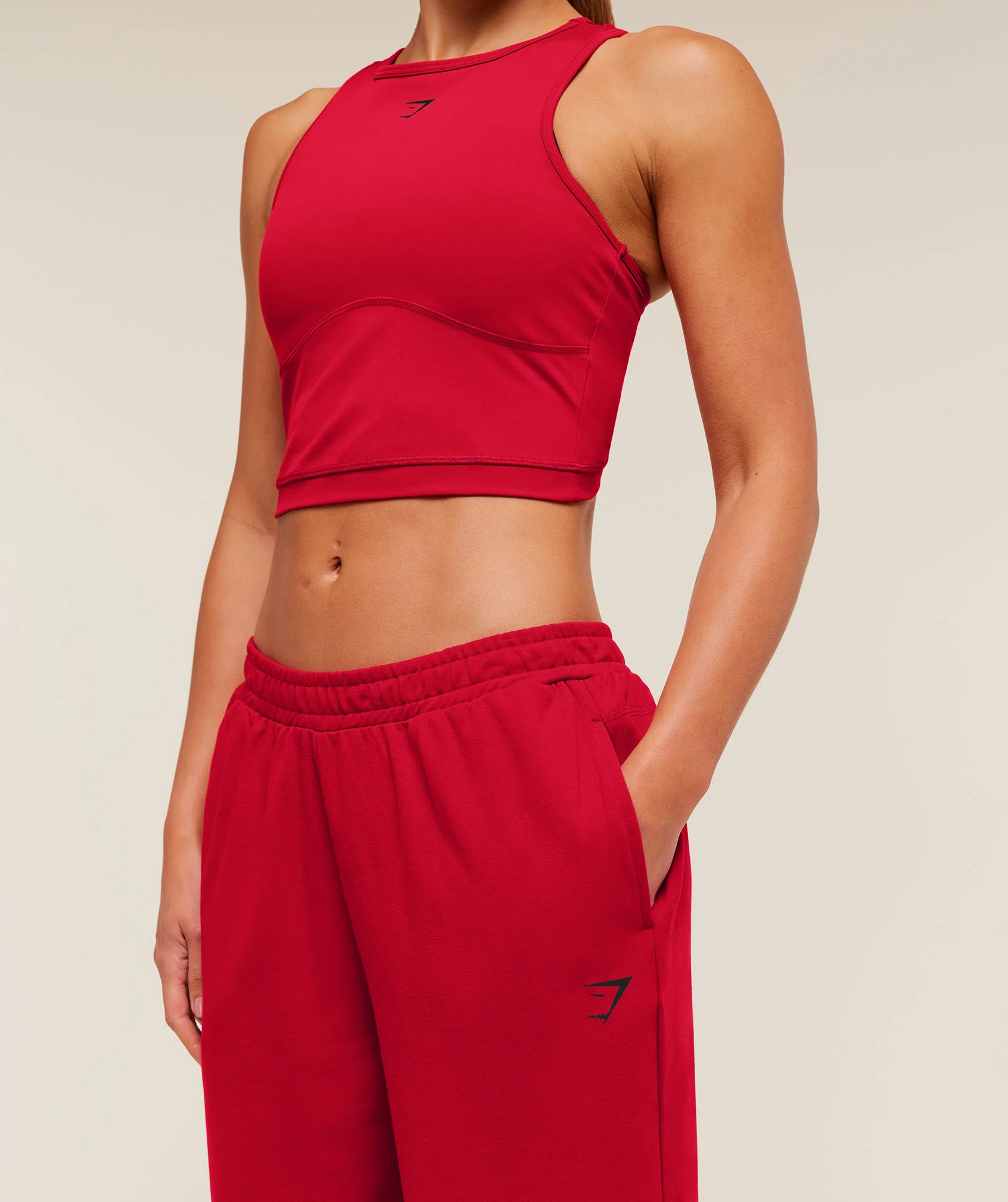 Gymshark Lifting Dipped Waistband Pants - Carmine Red - Image 5