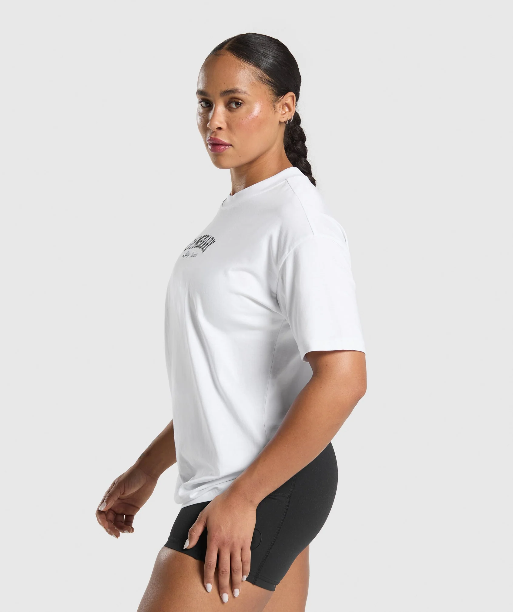 Gymshark Lifting Essentials Graphic Oversized T-Shirt - White - Image 2