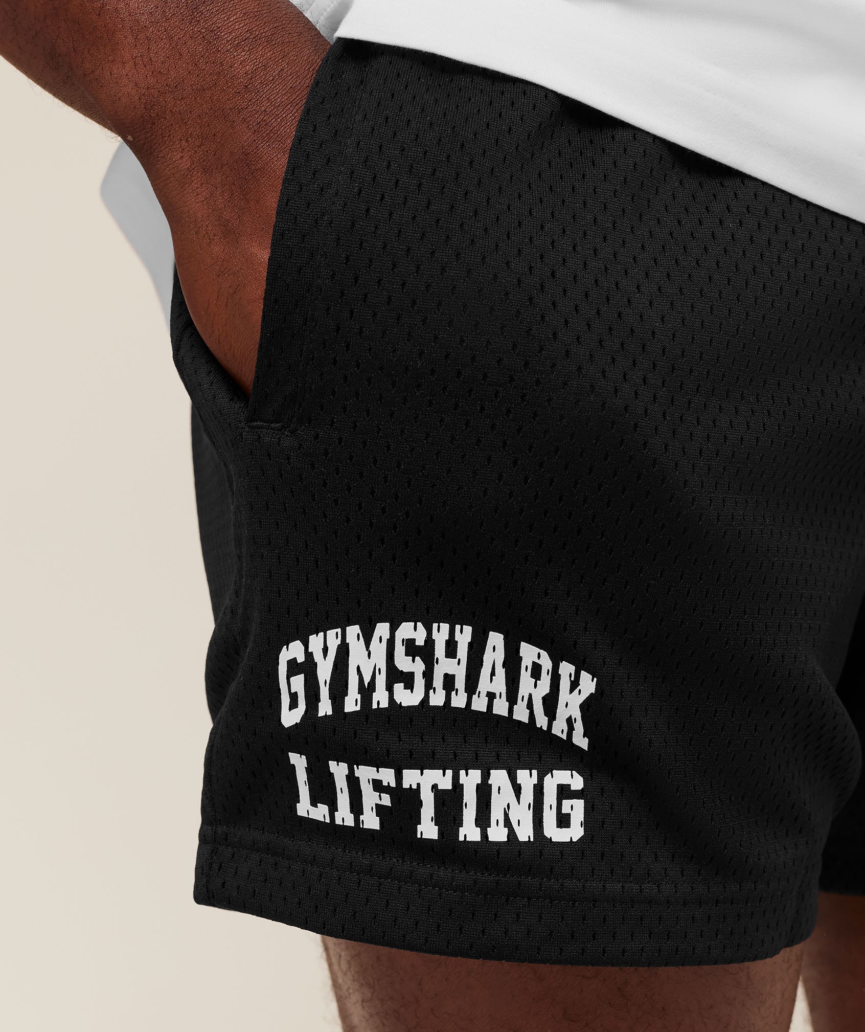 Gymshark Lifting Mesh 5" Shorts - Black - Image 5