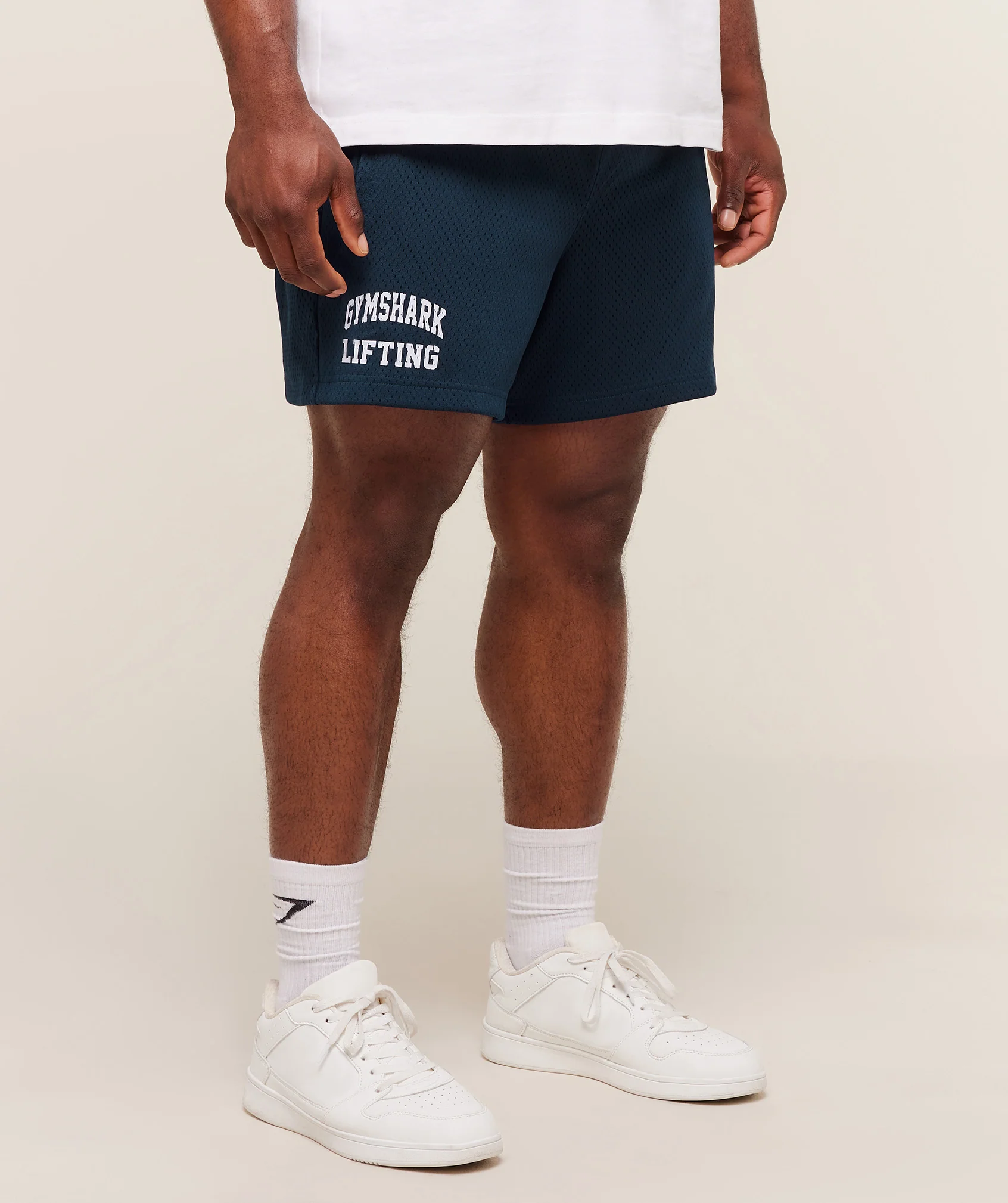 Gymshark Lifting Mesh 5" Shorts - Navy - Image 3