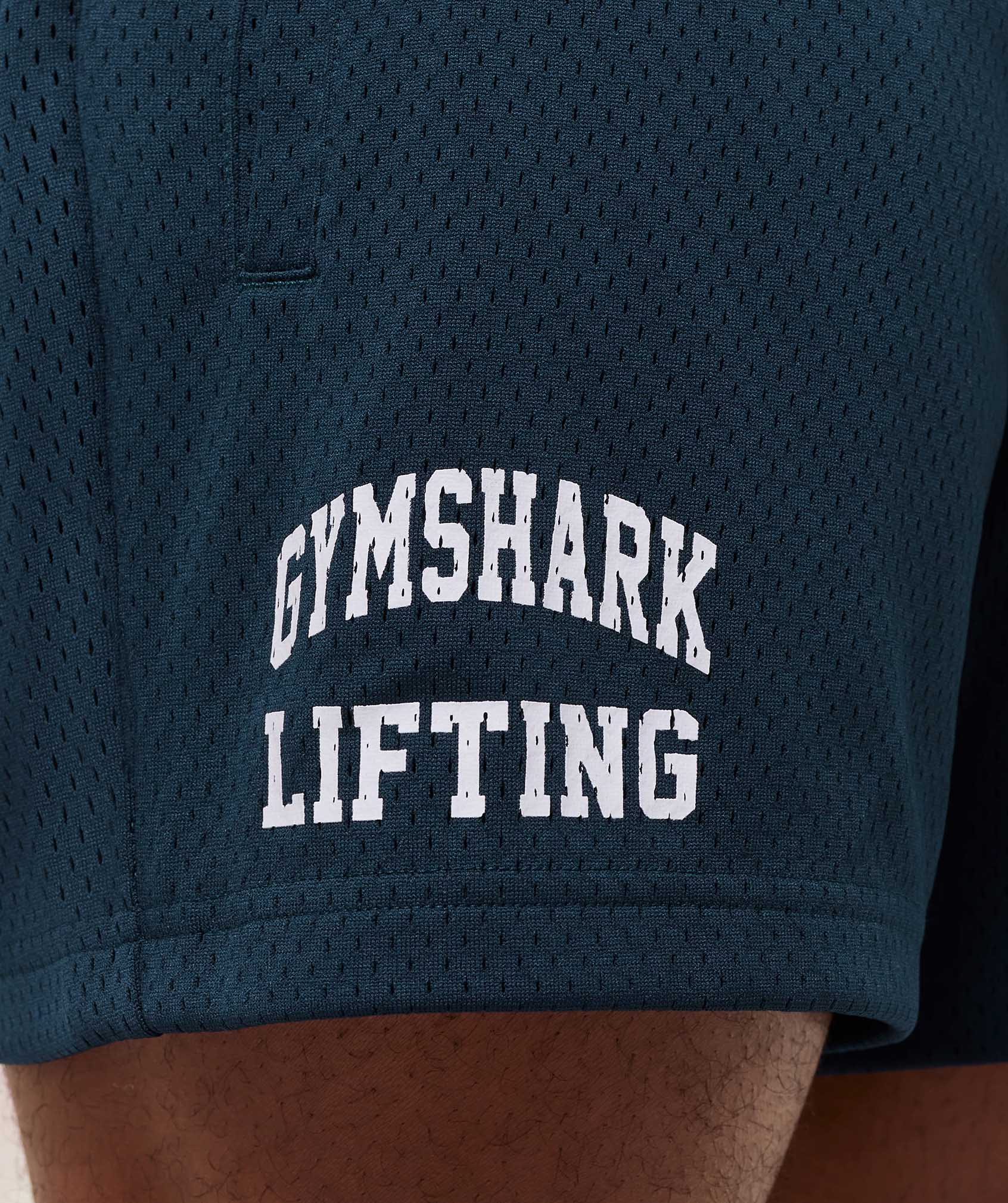 Gymshark Lifting Mesh 5" Shorts - Navy - Image 5