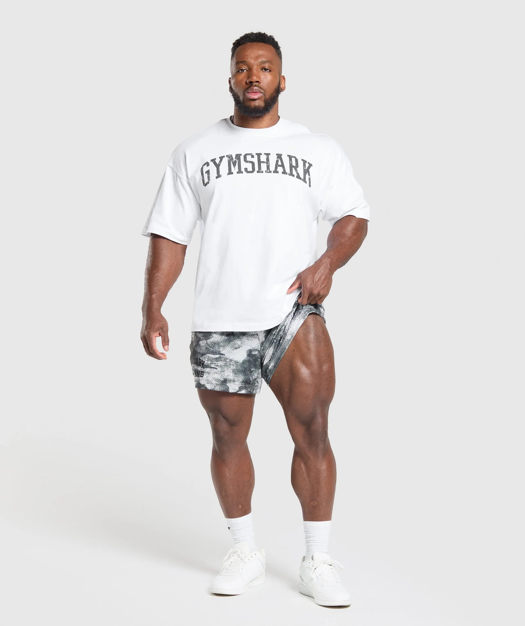 Gymshark Lifting Mesh 5" Shorts - Metal Grey - Image 4