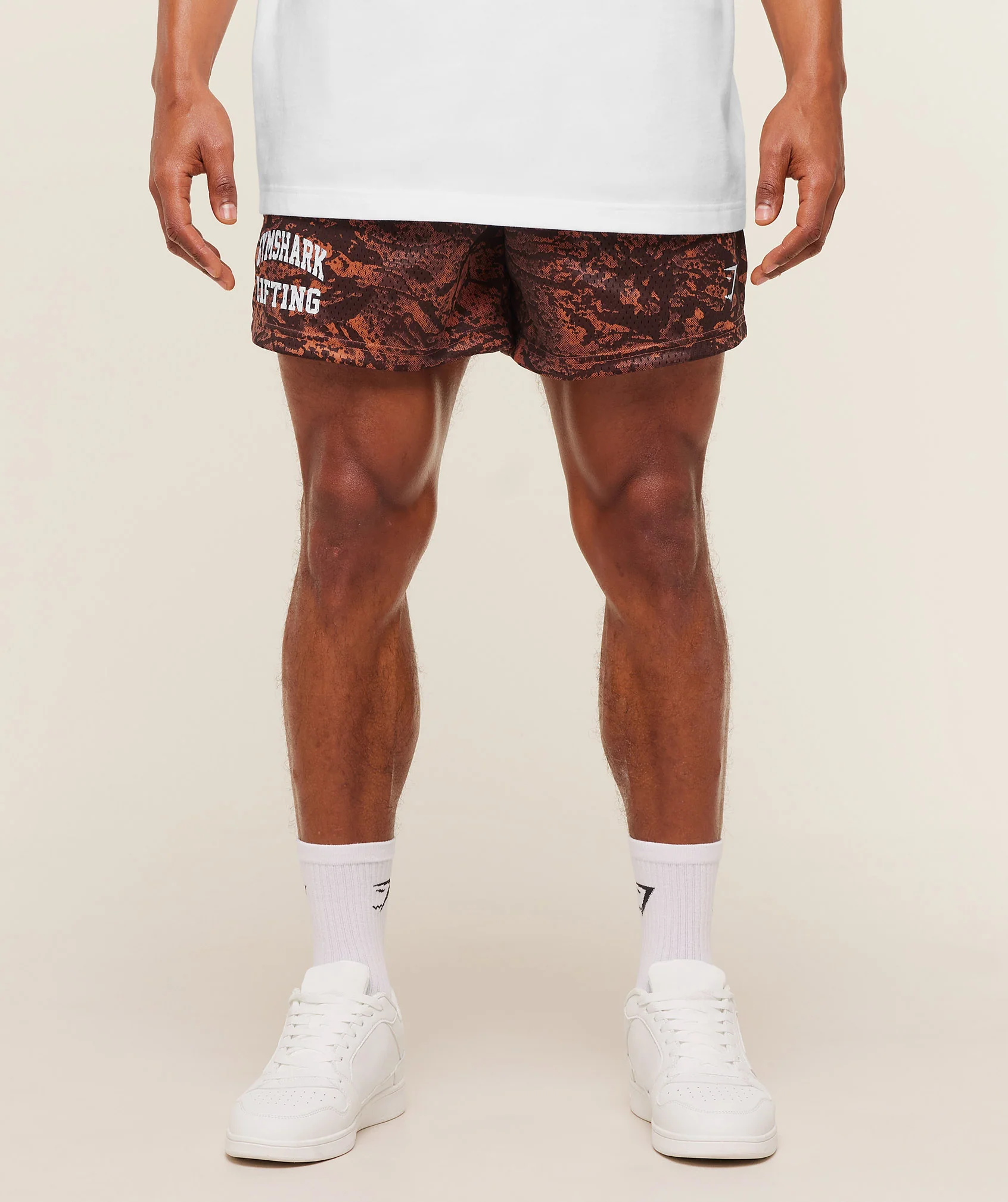 Gymshark Lifting Mesh 5" Shorts - Terracotta Orange