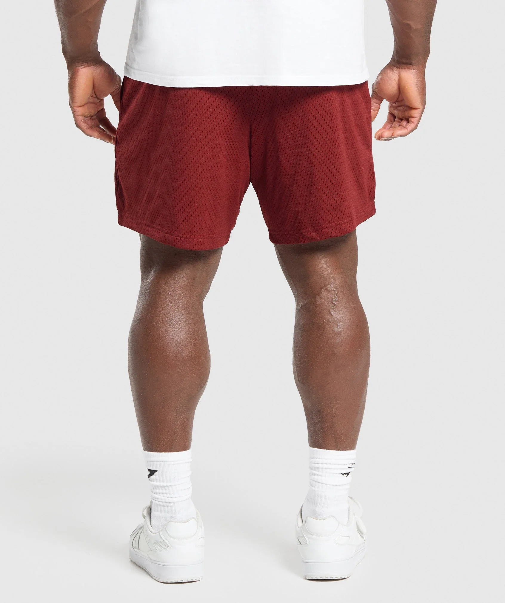 Gymshark Lifting Mesh 7" Shorts - Sets Red - Image 2