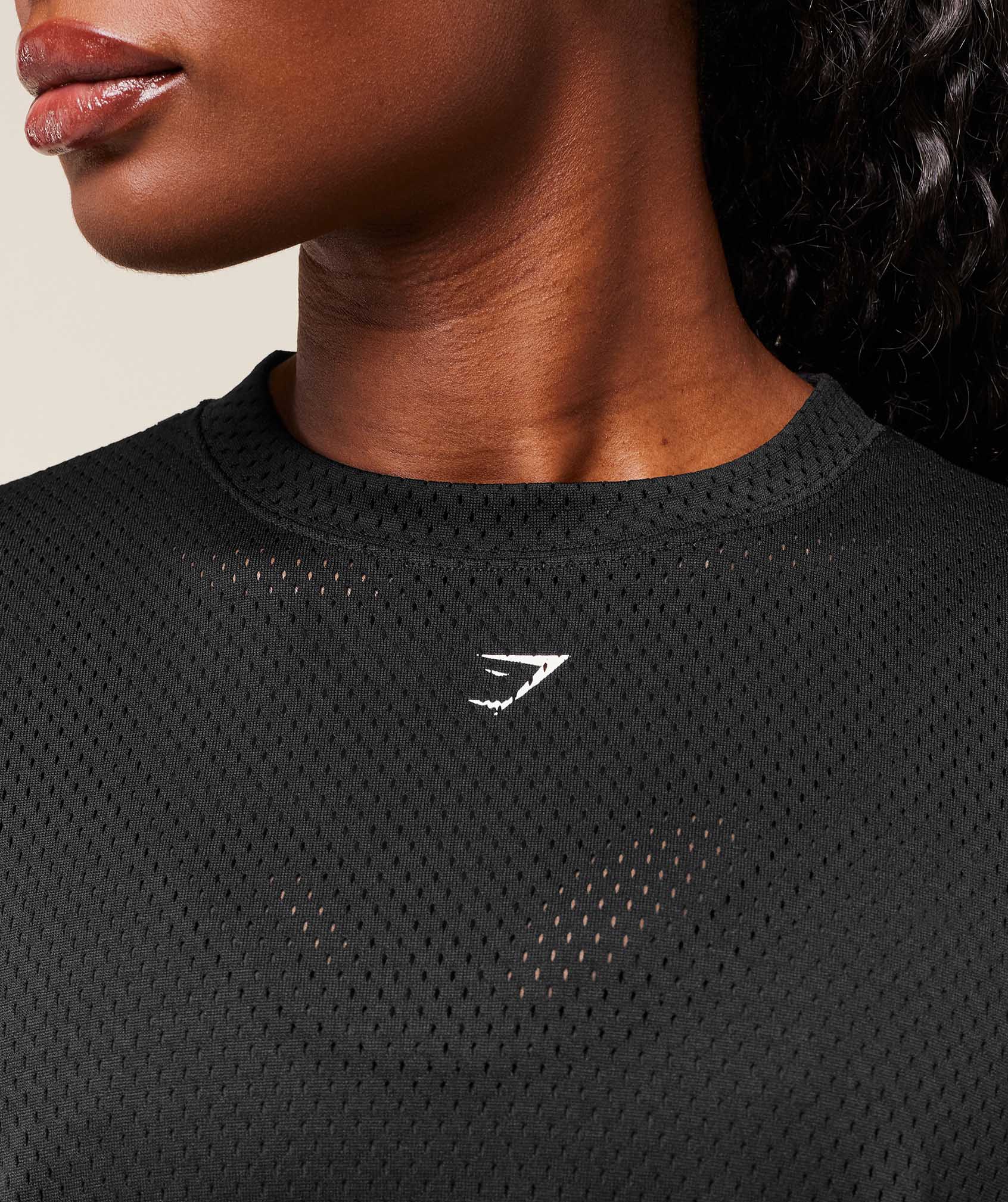 Gymshark Lifting Mesh Oversized Tee - Black - Image 4