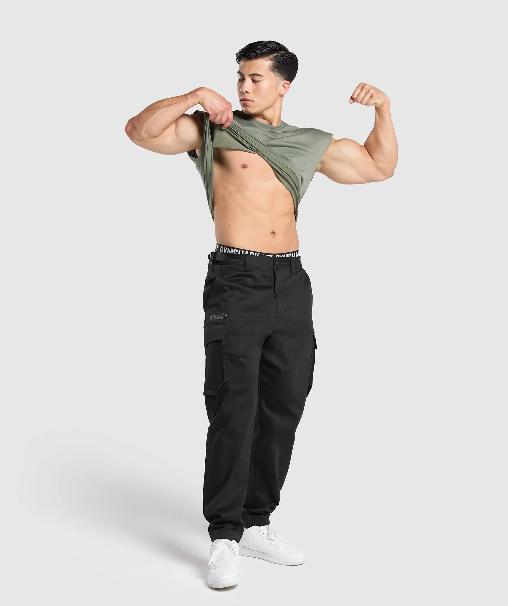 Gymshark Lifting Stars Cut Off Tank - Unit Green - Image 4