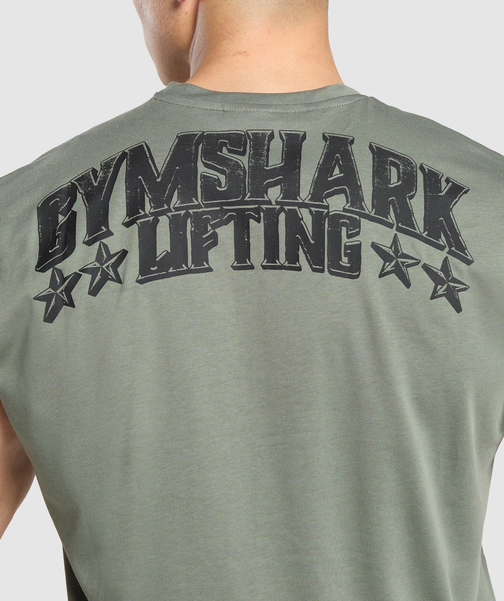 Gymshark Lifting Stars Cut Off Tank - Unit Green - Image 7