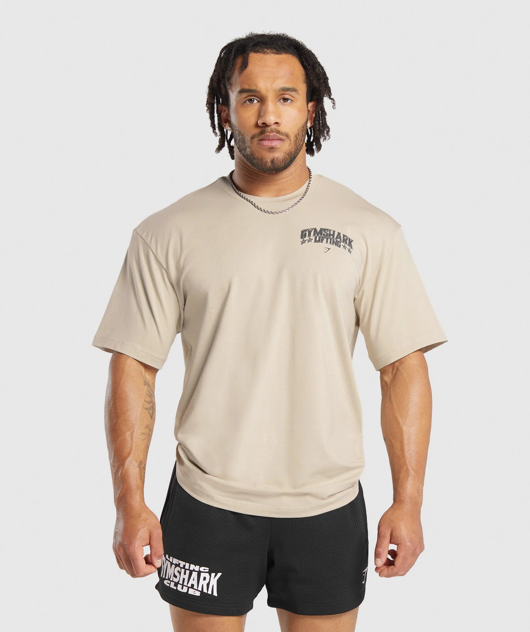 Gymshark Lifting Stars T-Shirt - Pebble Grey - Image 2