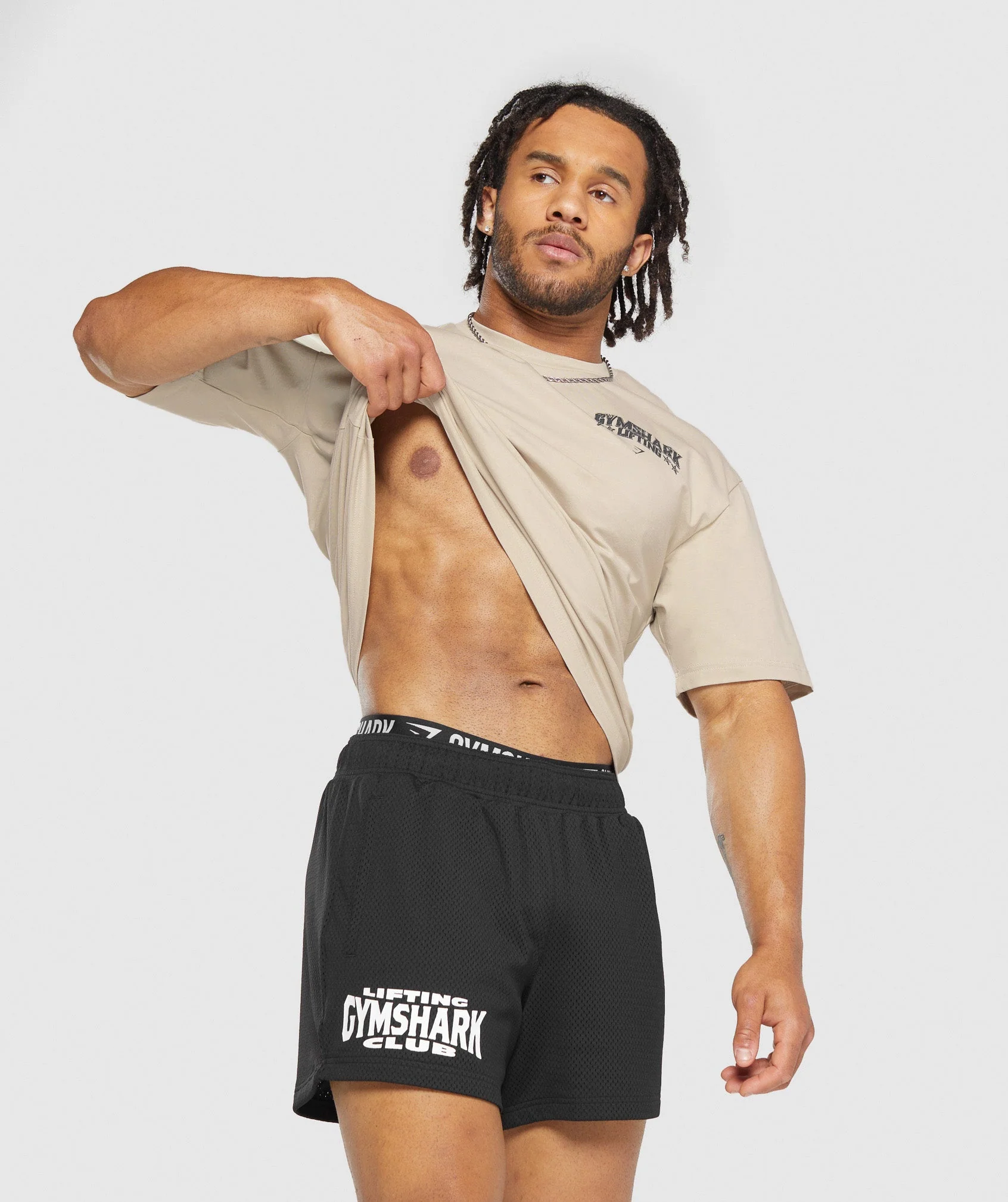 Gymshark Lifting Stars T-Shirt - Pebble Grey - Image 4