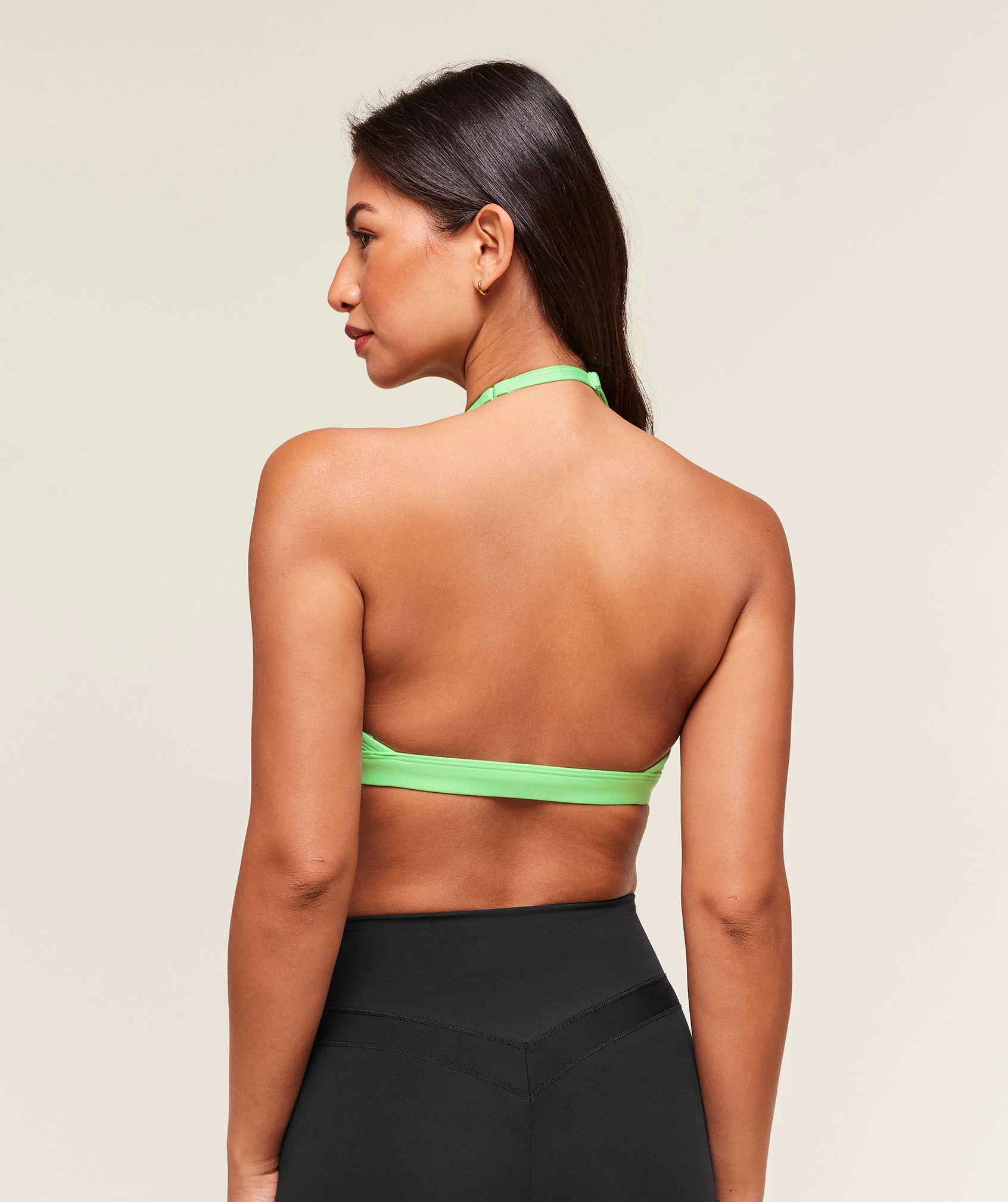 Gymshark Minimal Halterneck Sports Bra - Active Green - Image 2