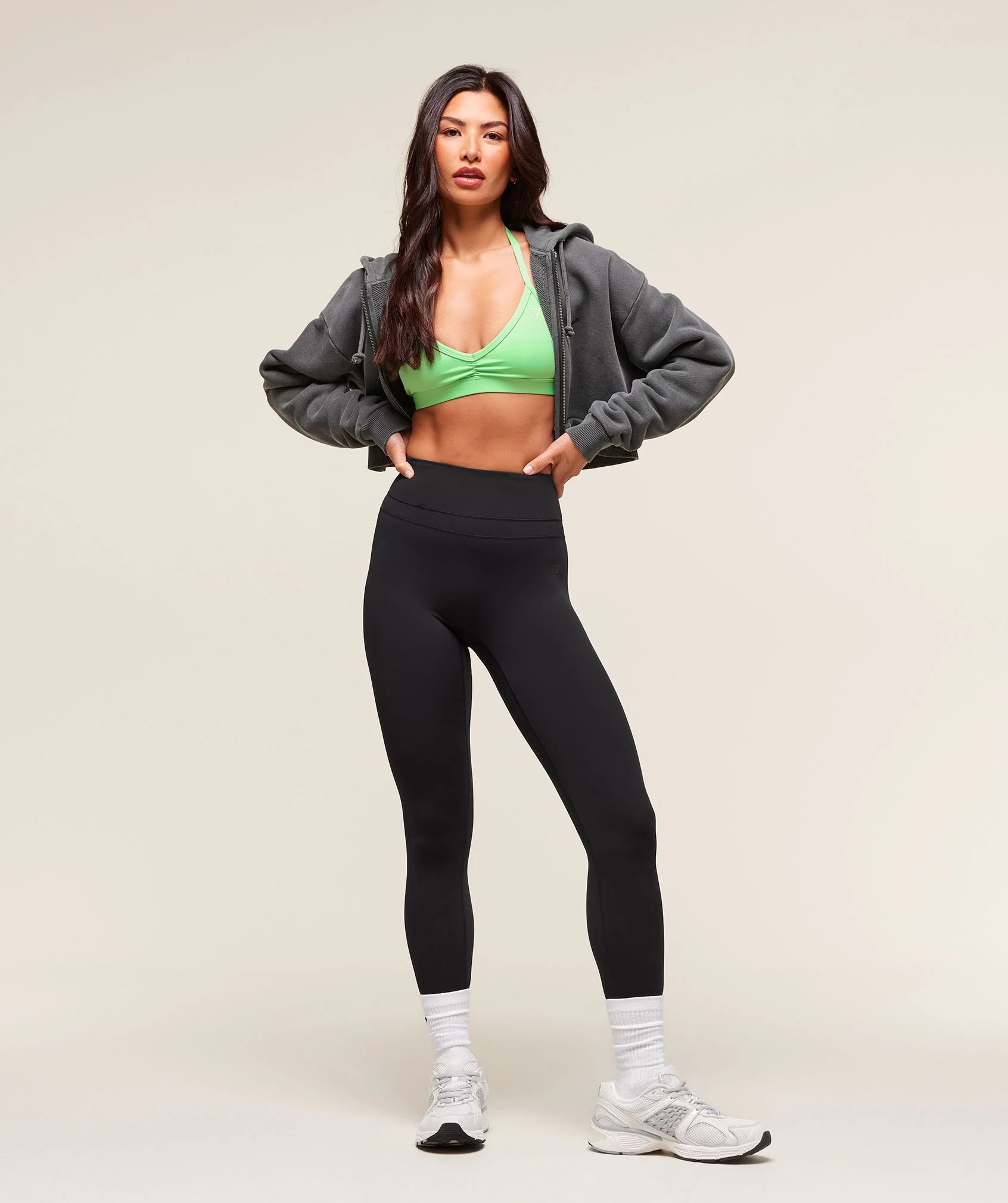 Gymshark Minimal Halterneck Sports Bra - Active Green - Image 6