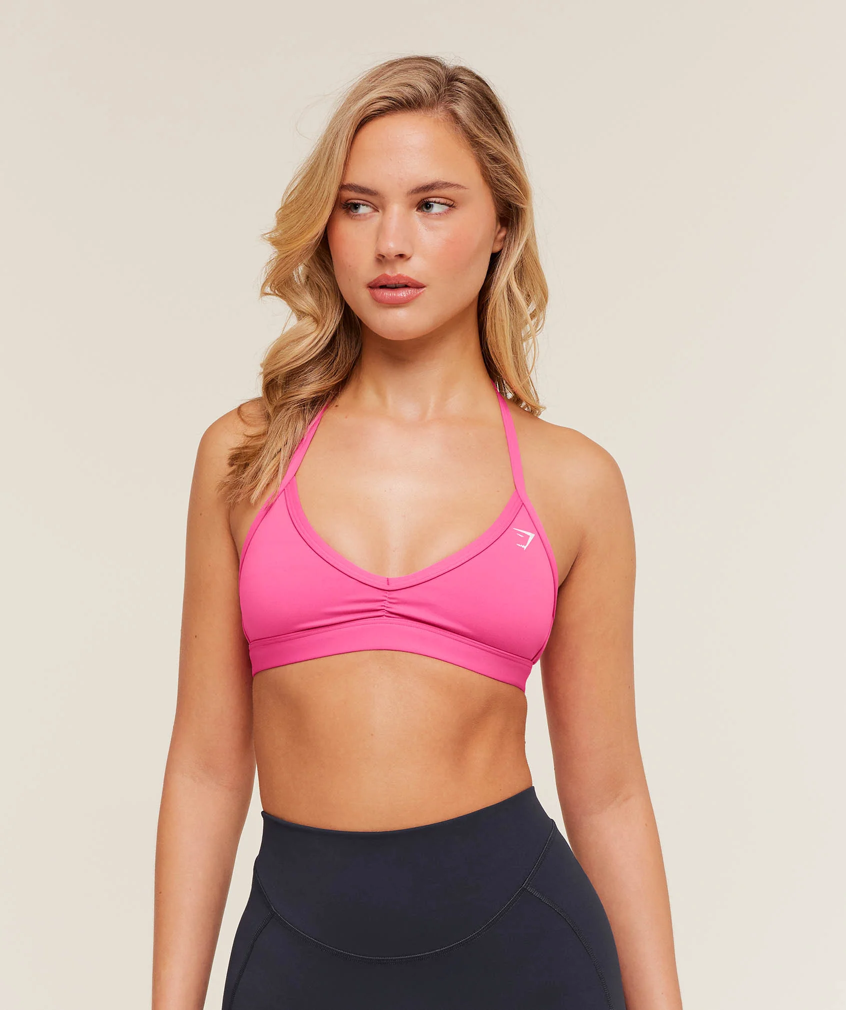 Gymshark Minimal Halterneck Sports Bra - Energy Pink