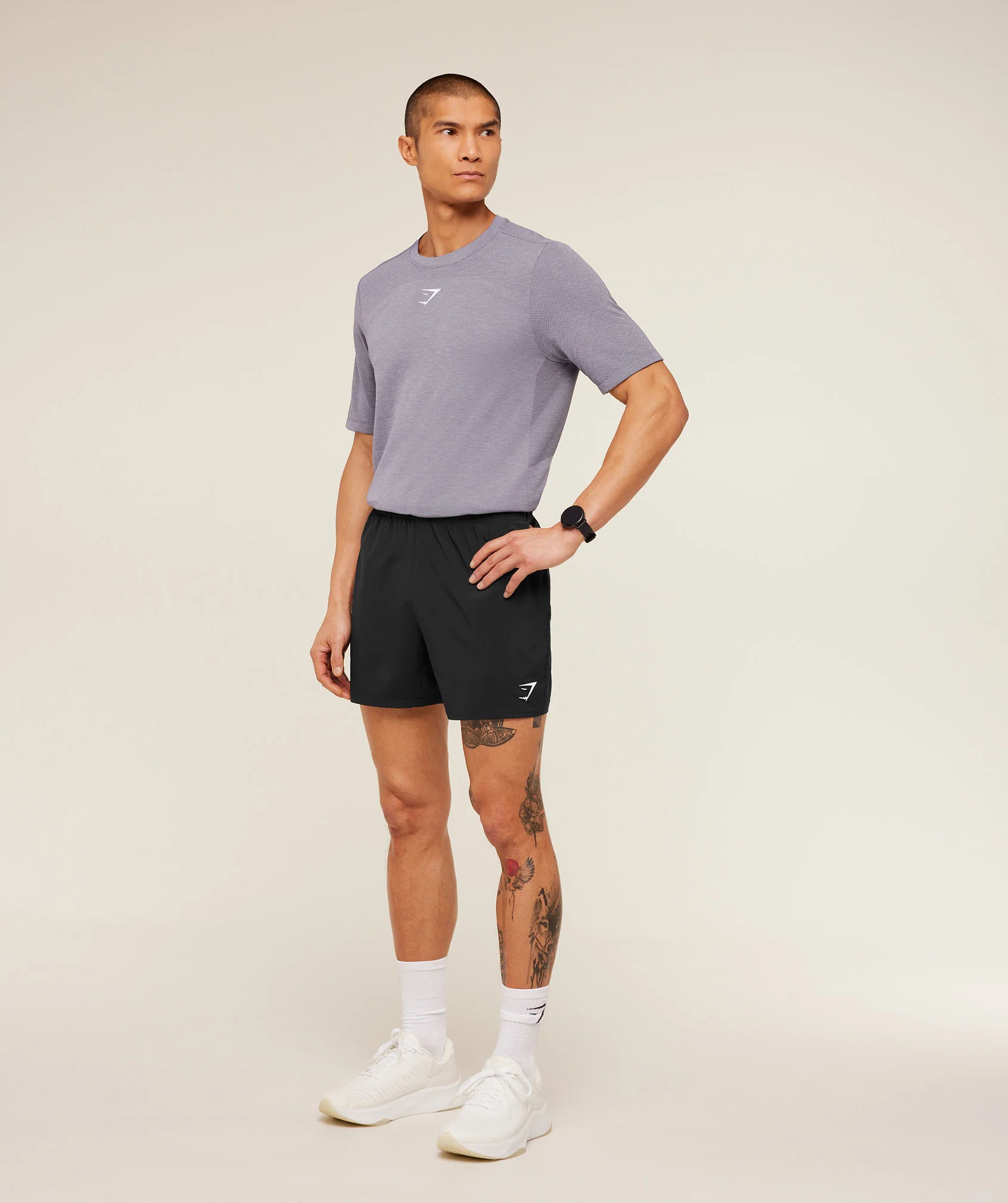 Gymshark Lightweight Seamless T-Shirt - GS Fog Purple/ Marl - Image 4