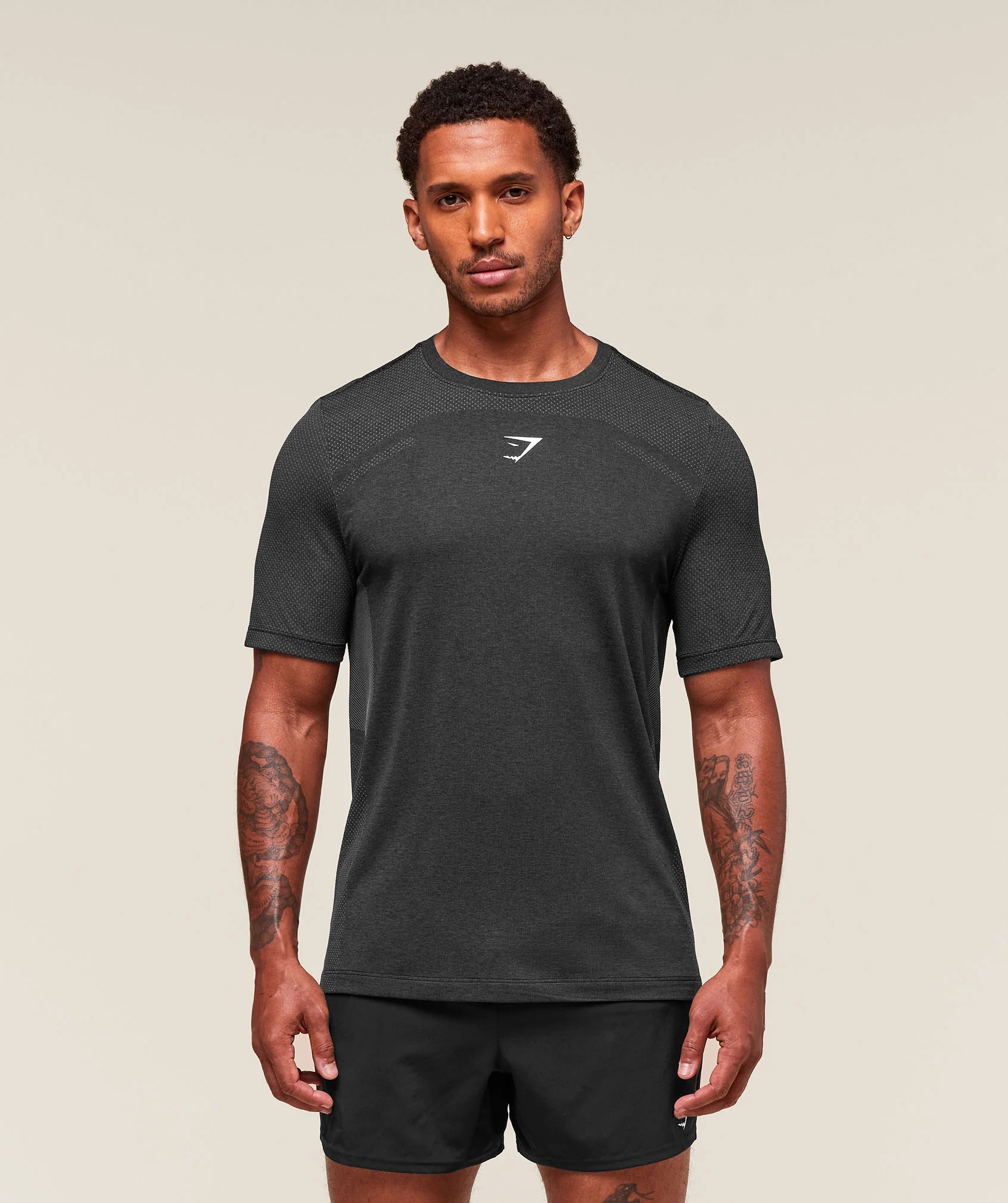 Gymshark Lightweight Seamless T-Shirt - Black/Silhouette Grey - Image 5