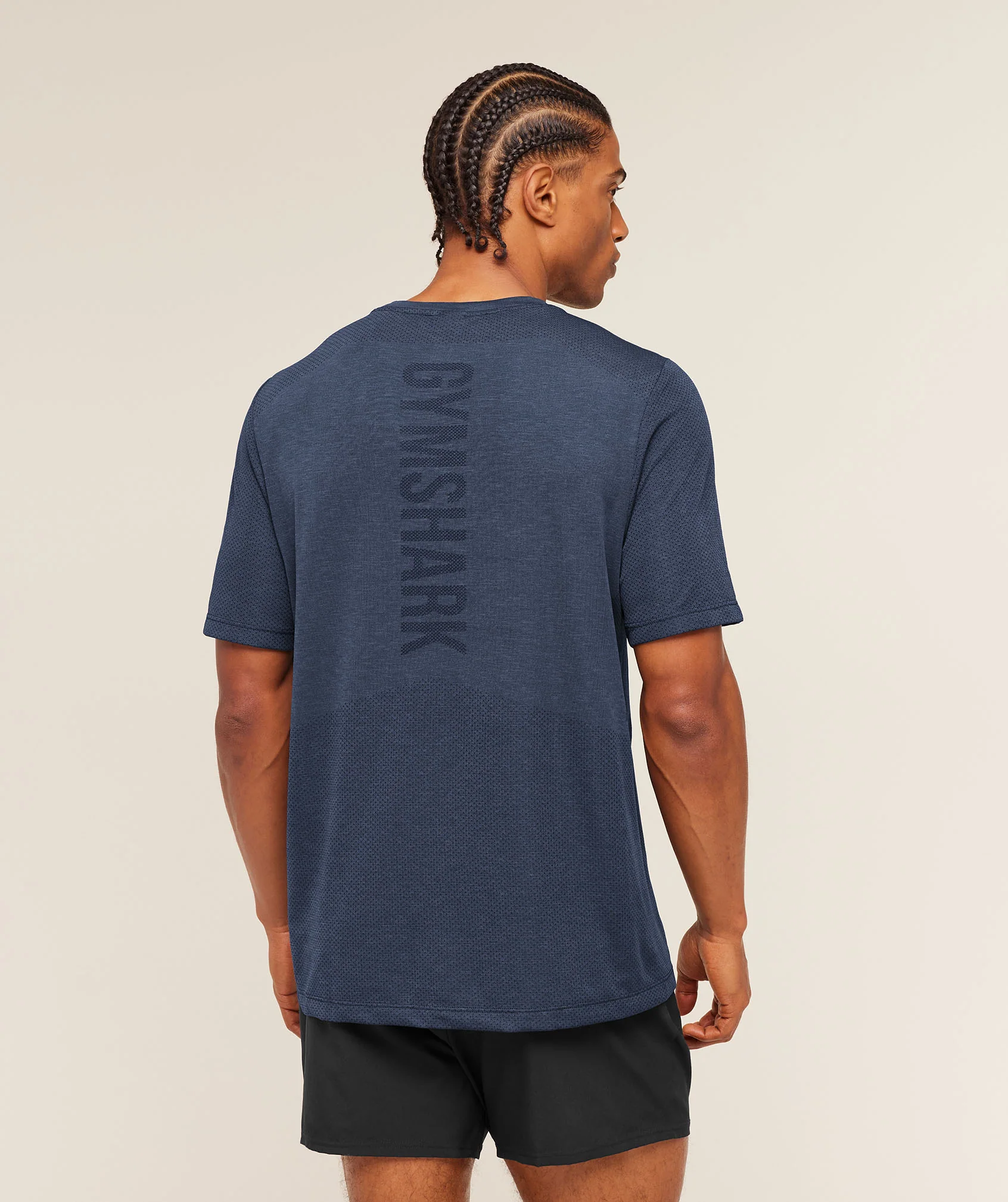 Gymshark Lightweight Seamless T-Shirt - Heavy Blue/Marl - Image 4