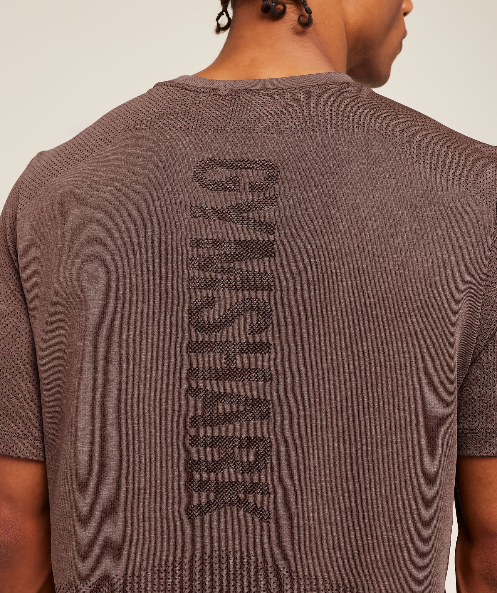 Gymshark Lightweight Seamless T-Shirt - Soft Brown/Marl - Image 5