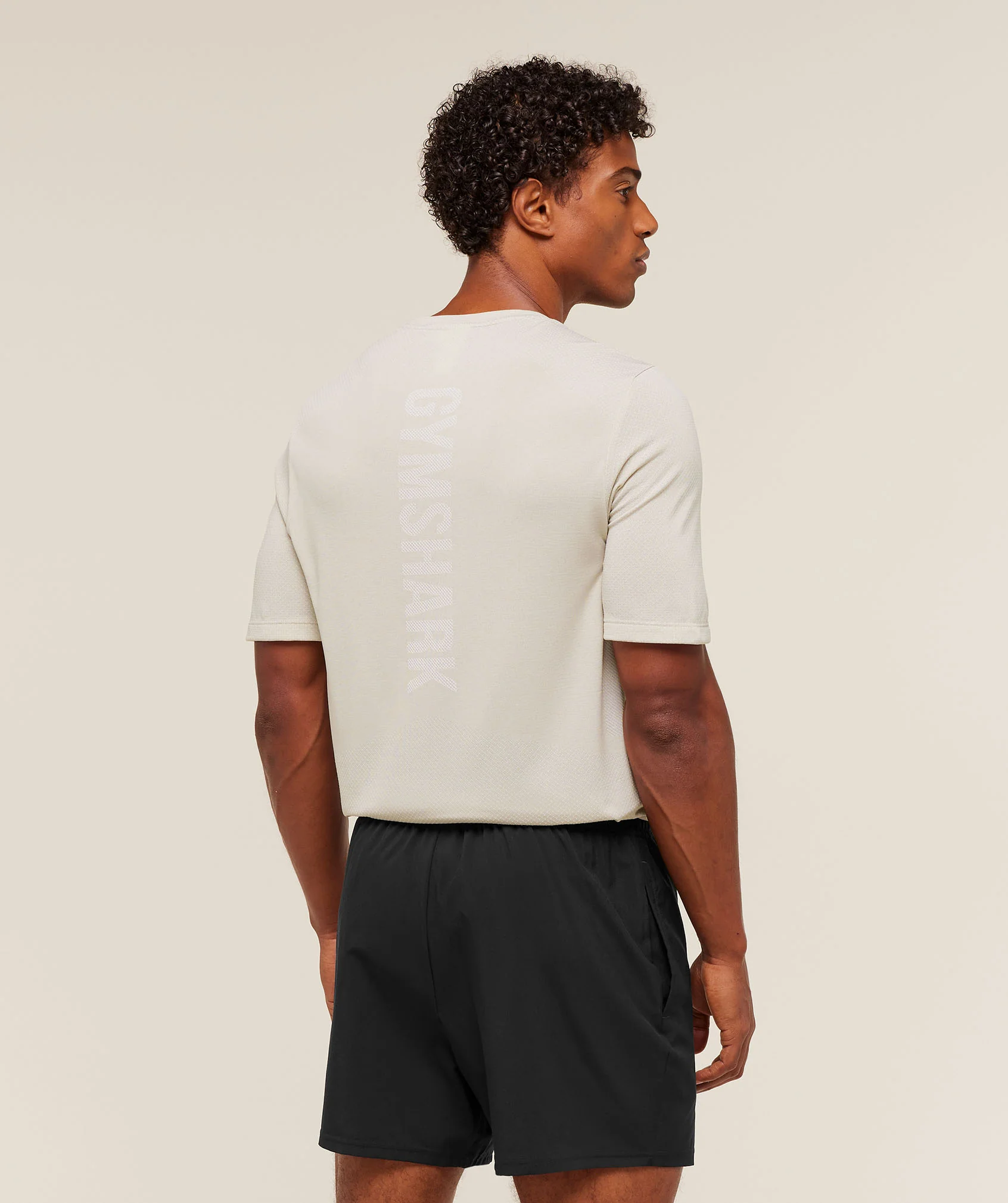 Gymshark Lightweight Seamless T-Shirt - Pebble Grey/White - Image 2
