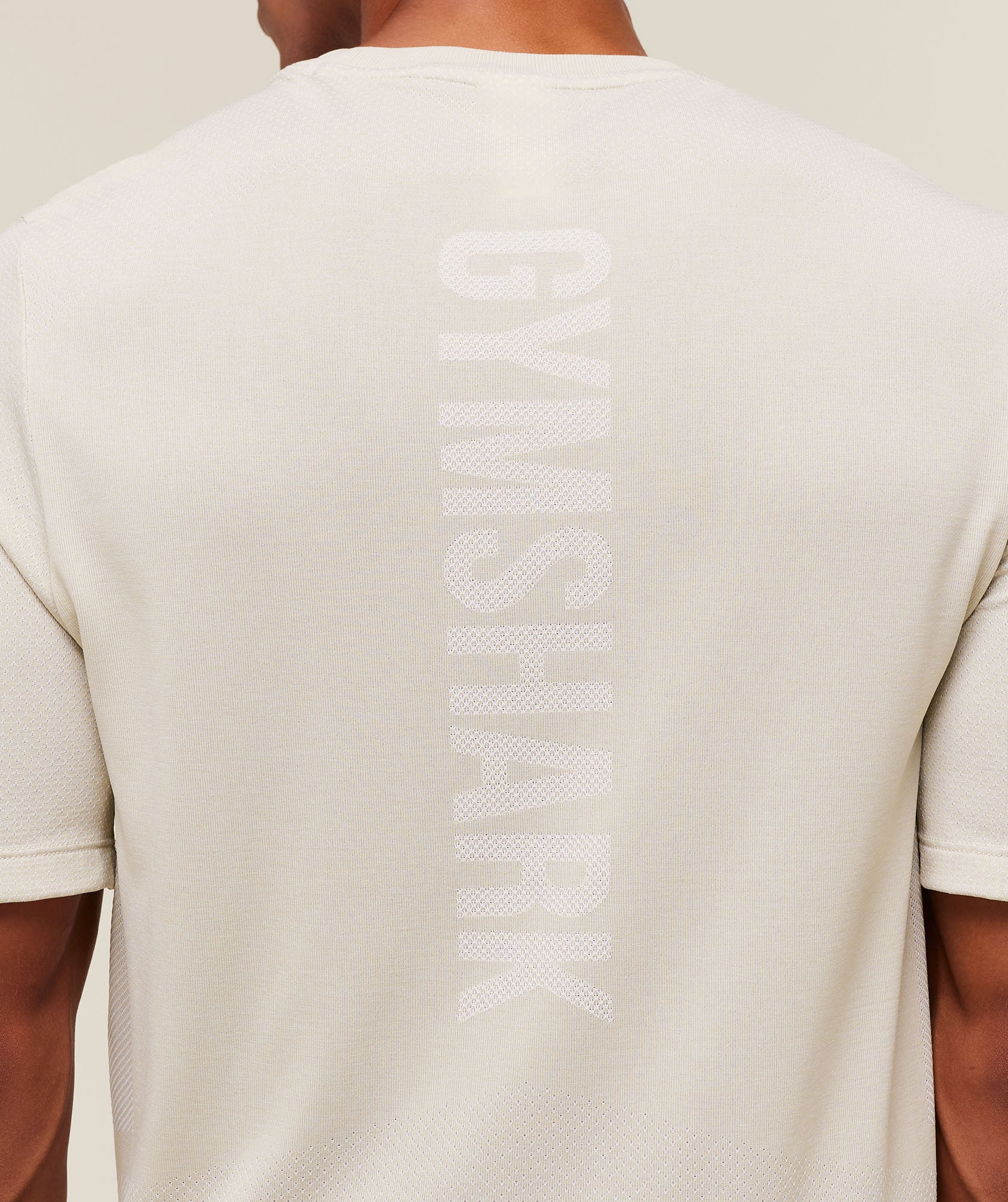 Gymshark Lightweight Seamless T-Shirt - Pebble Grey/White - Image 4