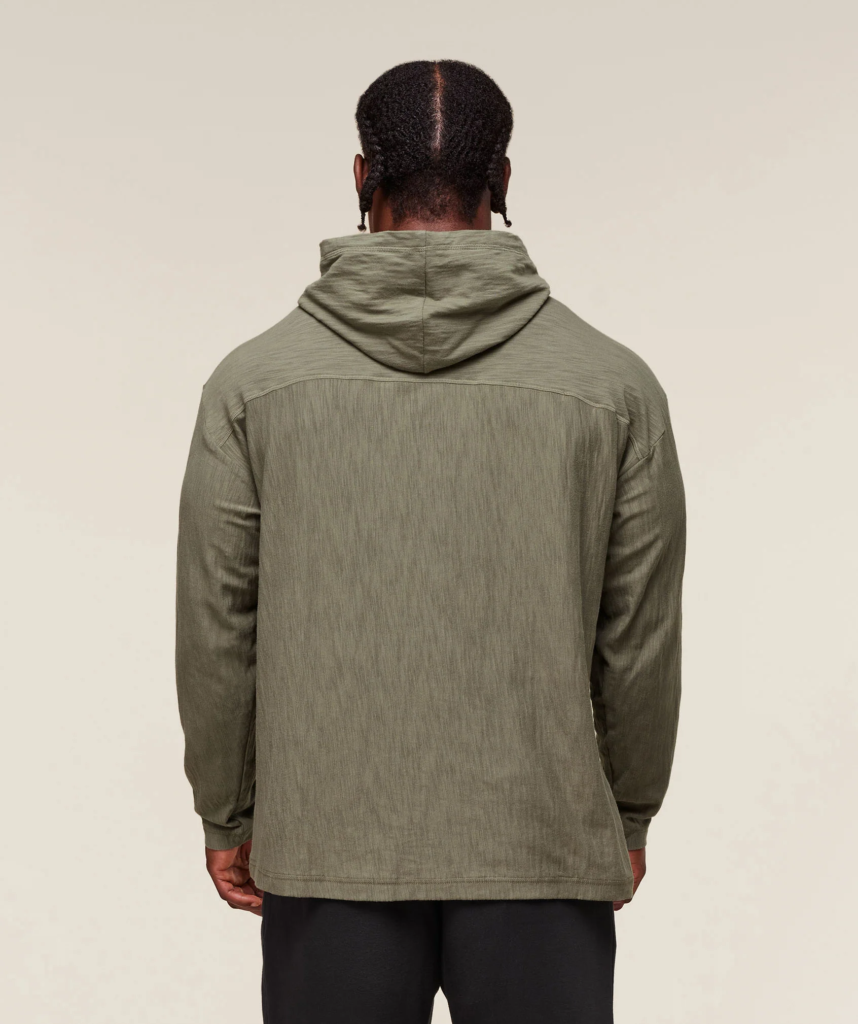 Gymshark Lightweight Slub Textured Hoodie - Utility Green - Image 2