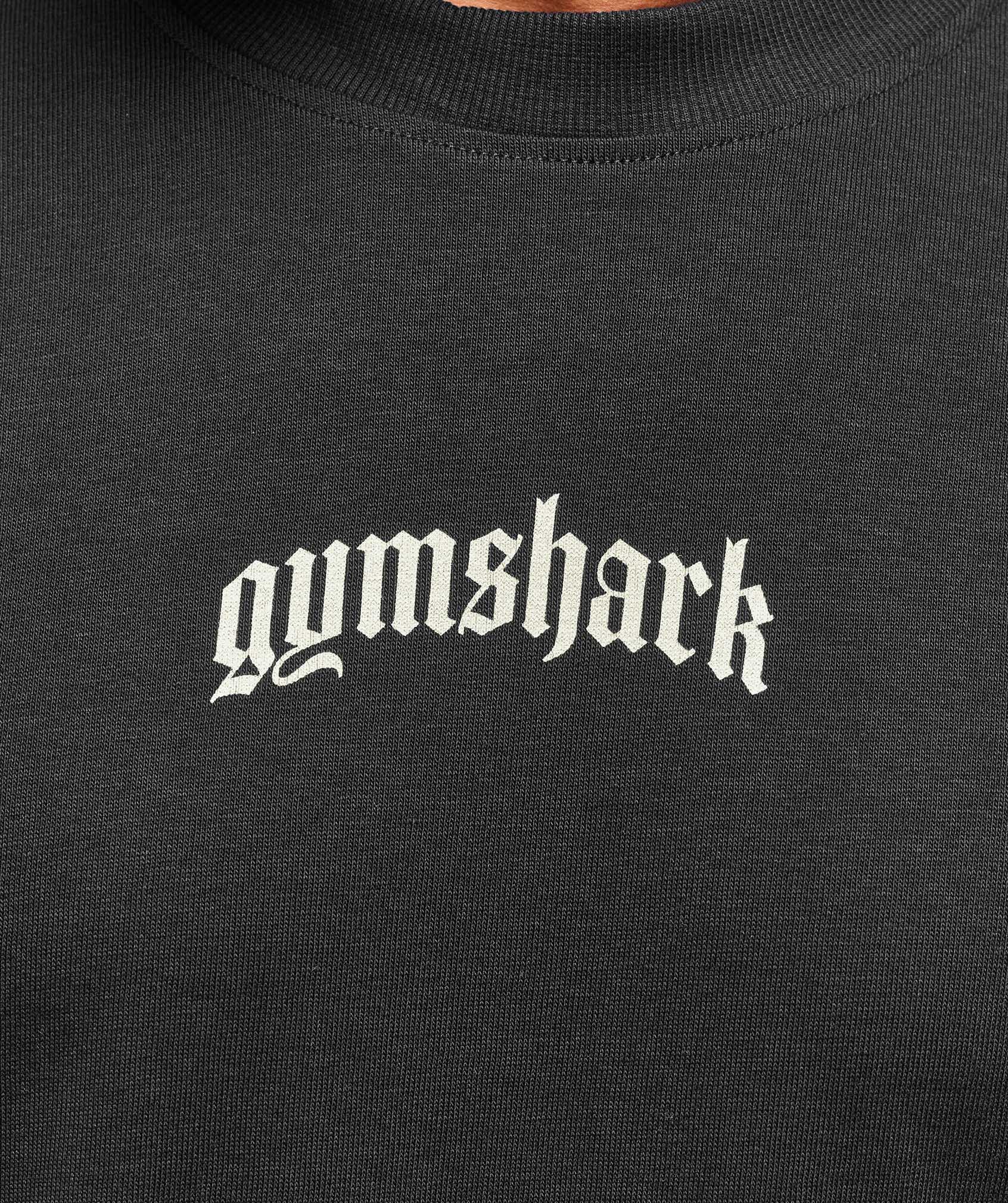 Gymshark Lion Graphic Long Sleeve T-Shirt - Black - Image 5