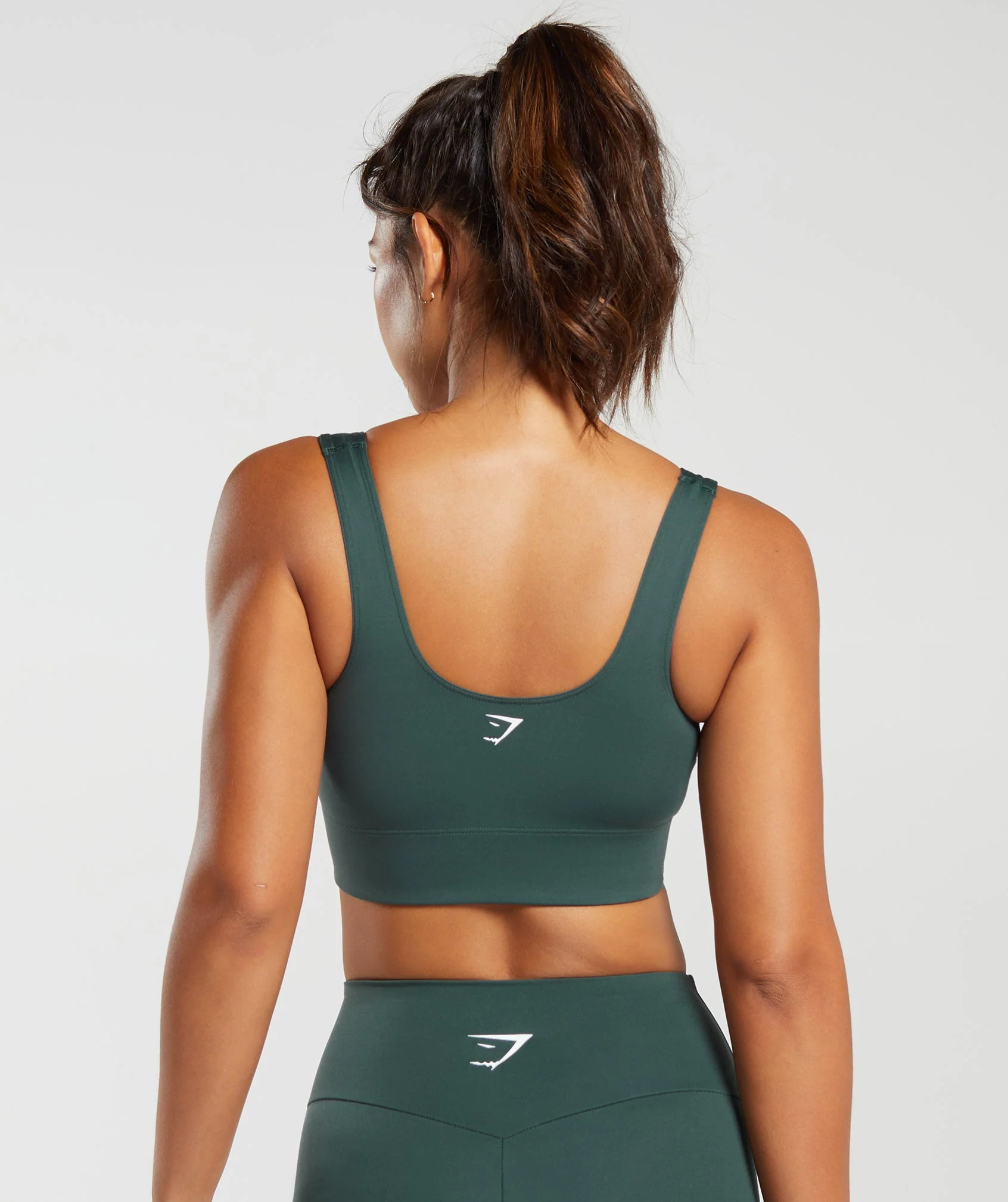 Gymshark Longline Sports Bra - Fog Green - Image 2