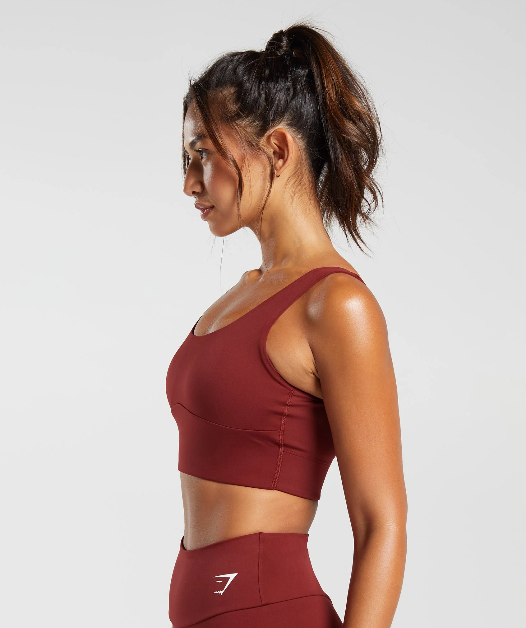 Gymshark Longline Sports Bra - Spiced Red - Image 5