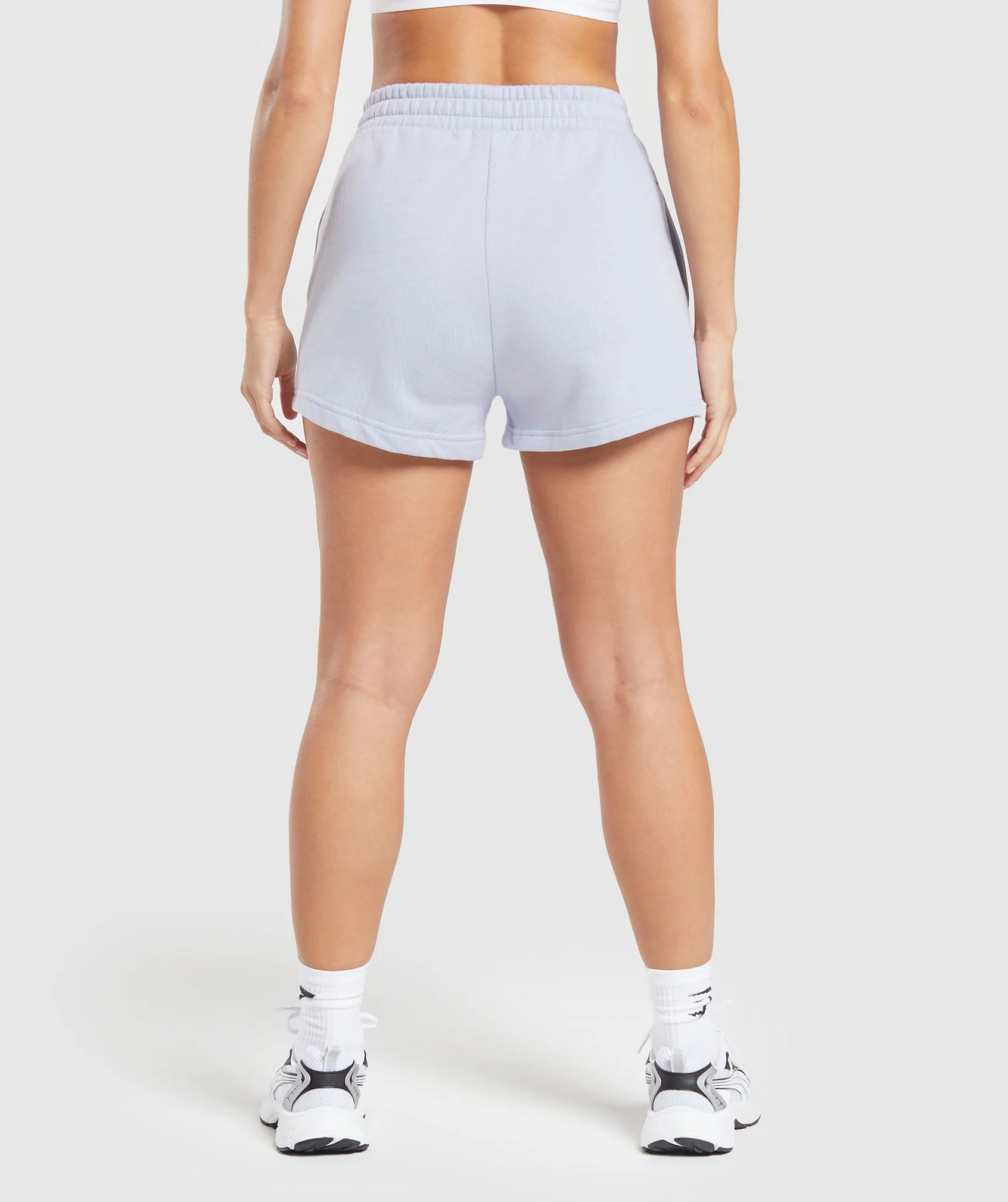 Gymshark Love Hearts Sweat Shorts - Silver Lilac - Image 2
