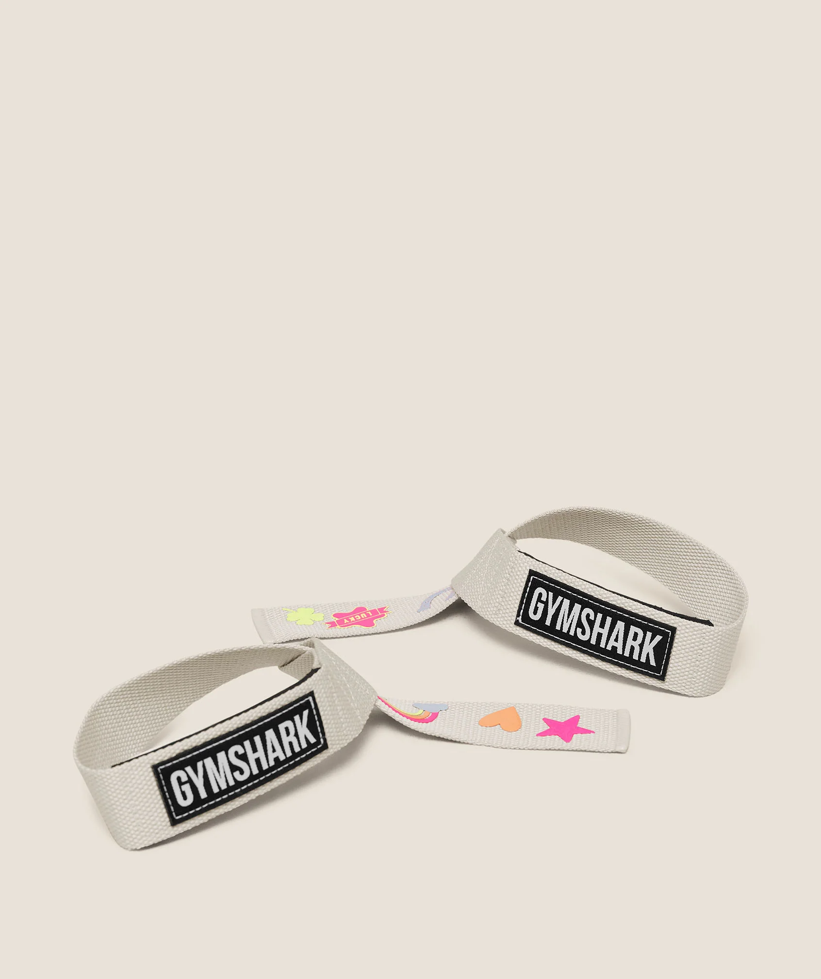 Gymshark Lucky Graphic Silicone Lifting Straps - Tinted White - Image 3