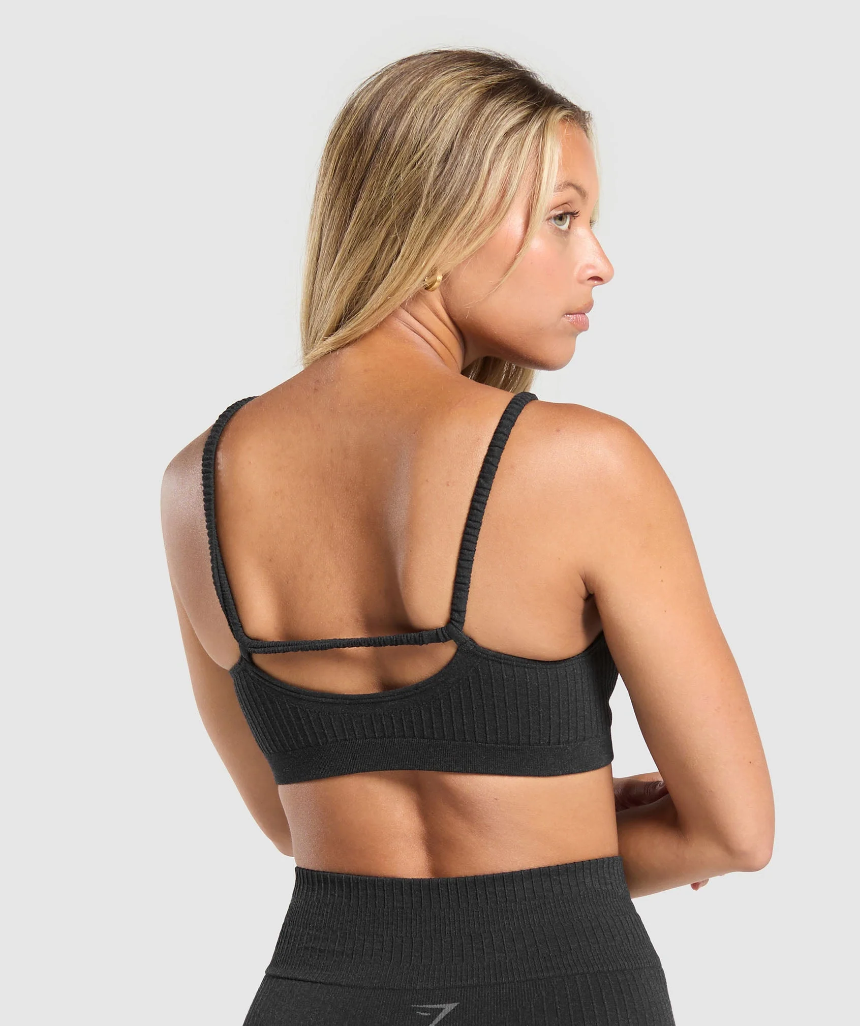 Gymshark Luxe Seamless Bralette - Coal Marl - Image 3