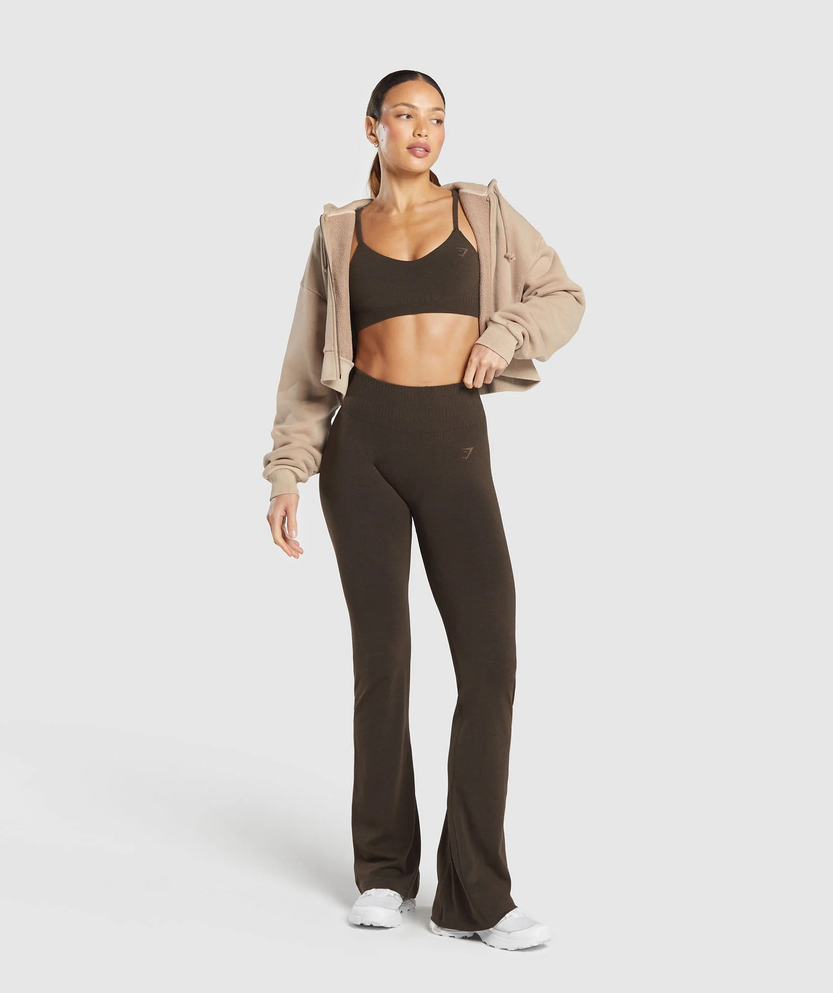 Gymshark Luxe Seamless Bralette - Walnut Brown Marl - Image 4