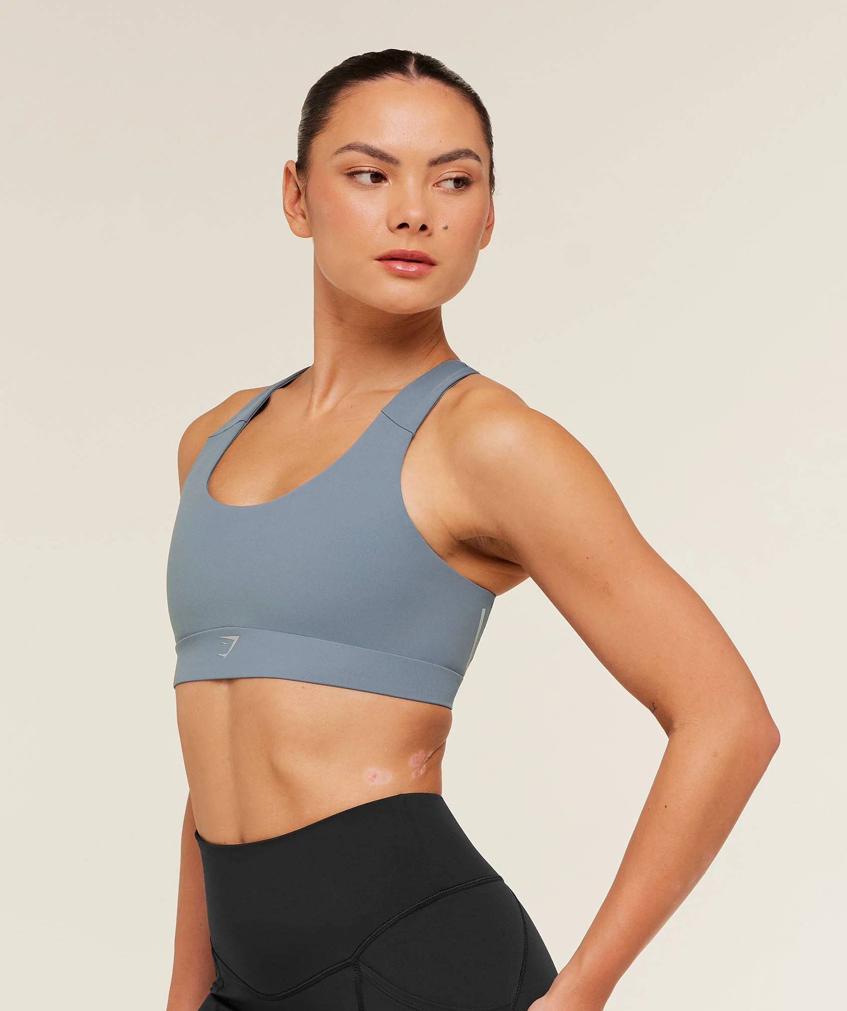 Gymshark Medium Support Running Sports Bra - Iron Blue - Image 3