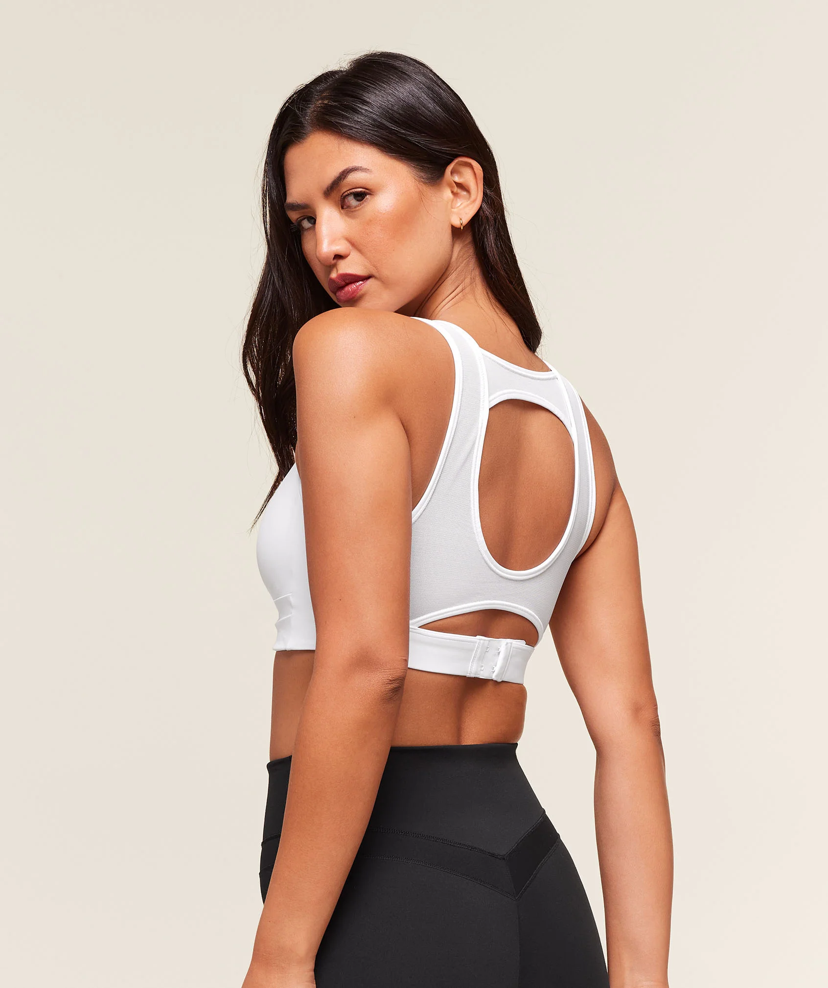 Gymshark Mesh Back Sports Bra - White - Image 2