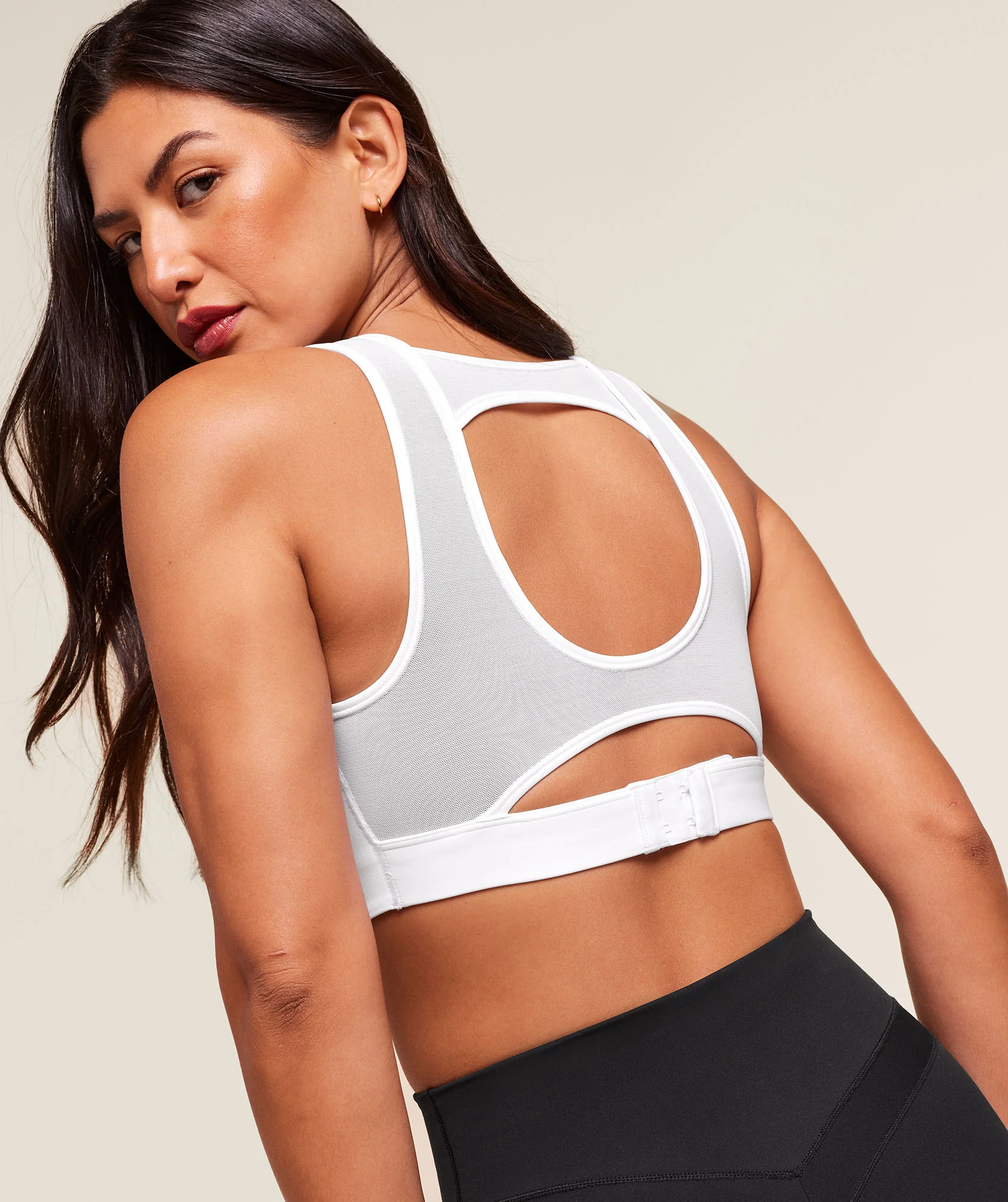 Gymshark Mesh Back Sports Bra - White - Image 4