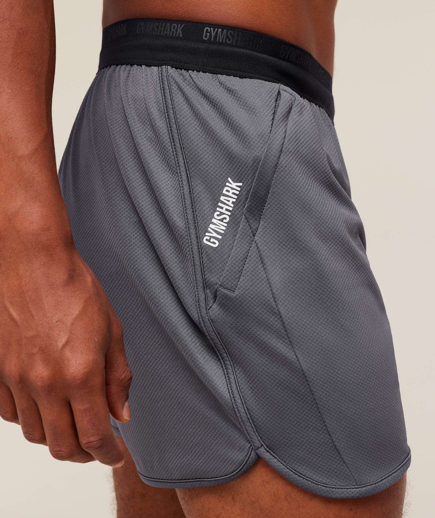 Gymshark Mesh Hybrid 5" Shorts - Dark Grey - Image 6