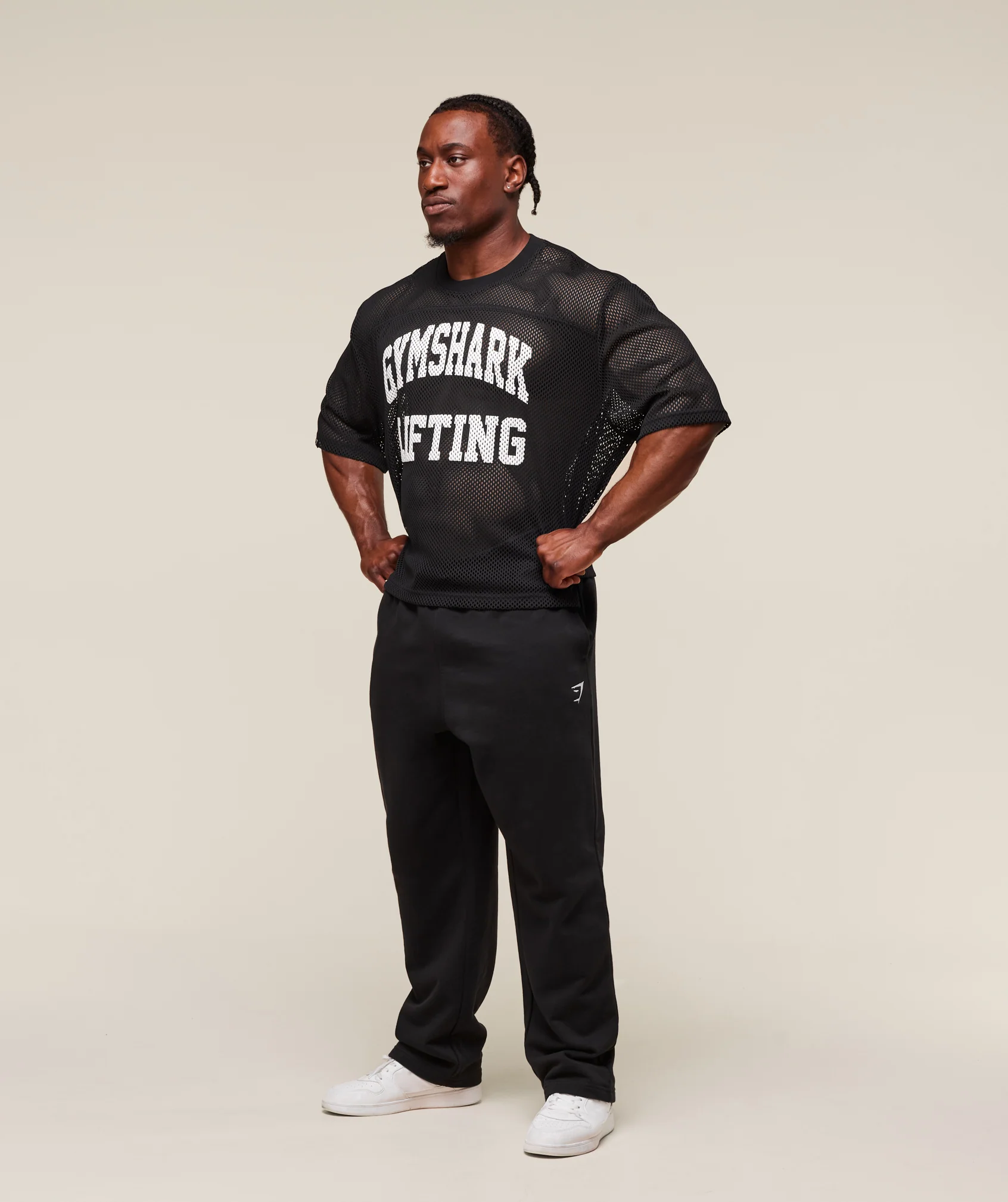 Gymshark Mesh Oversized T-Shirt - Black - Image 5