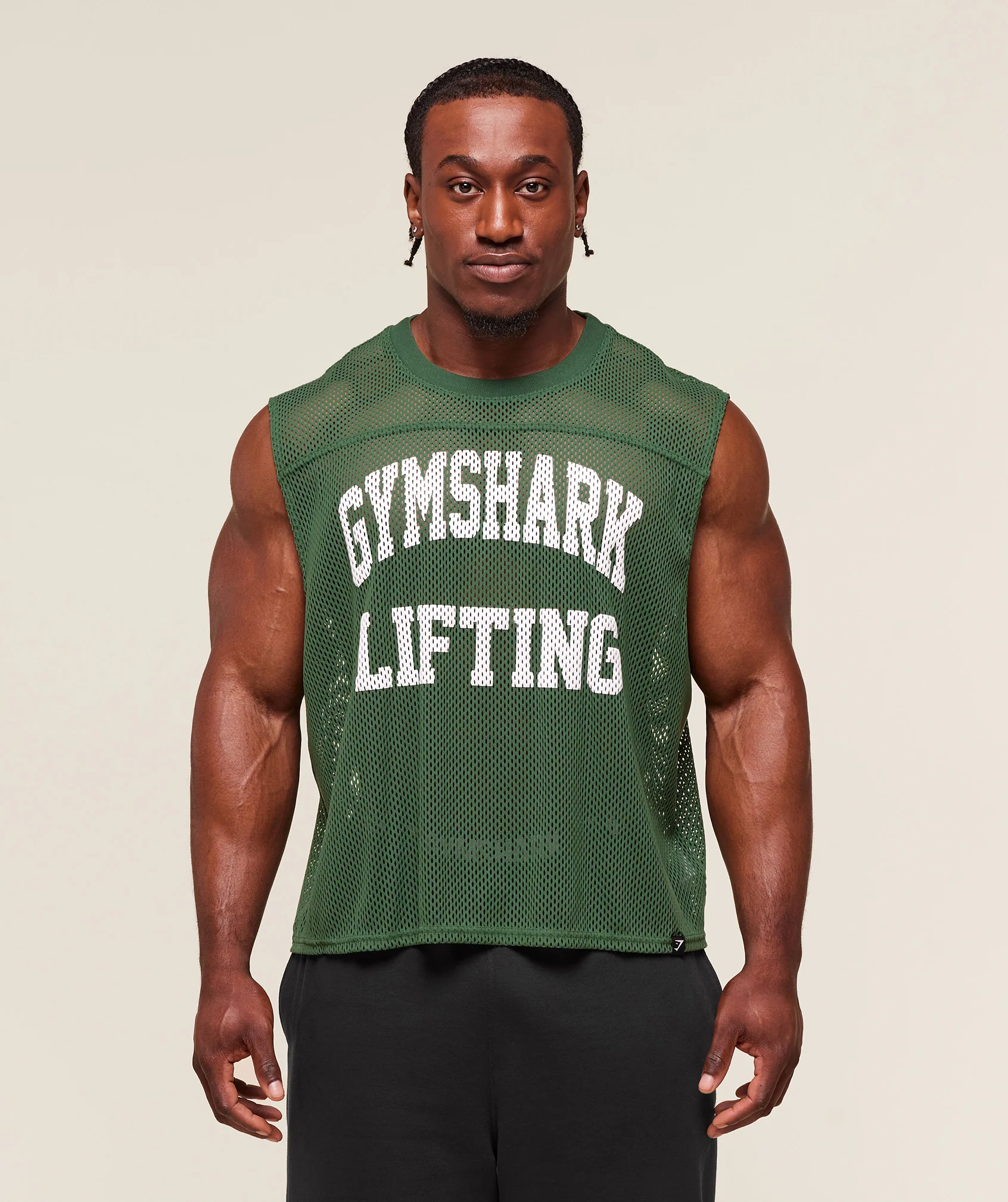 Gymshark Mesh Oversized Tank - Classic Green