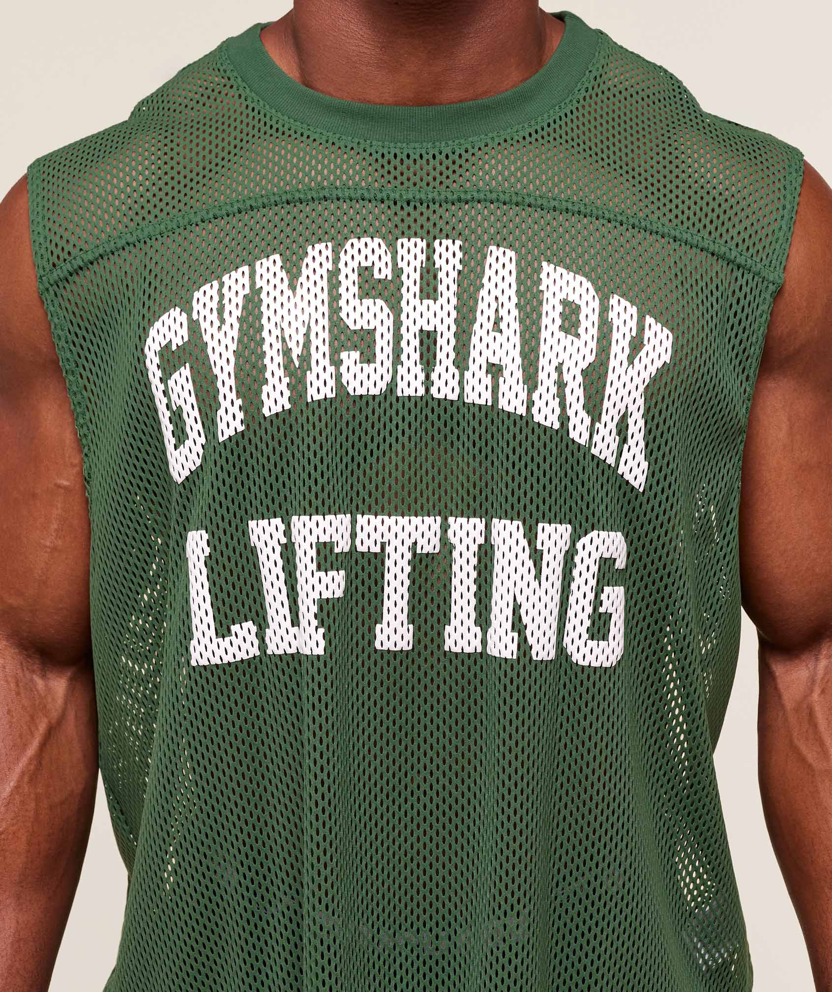 Gymshark Mesh Oversized Tank - Classic Green - Image 4