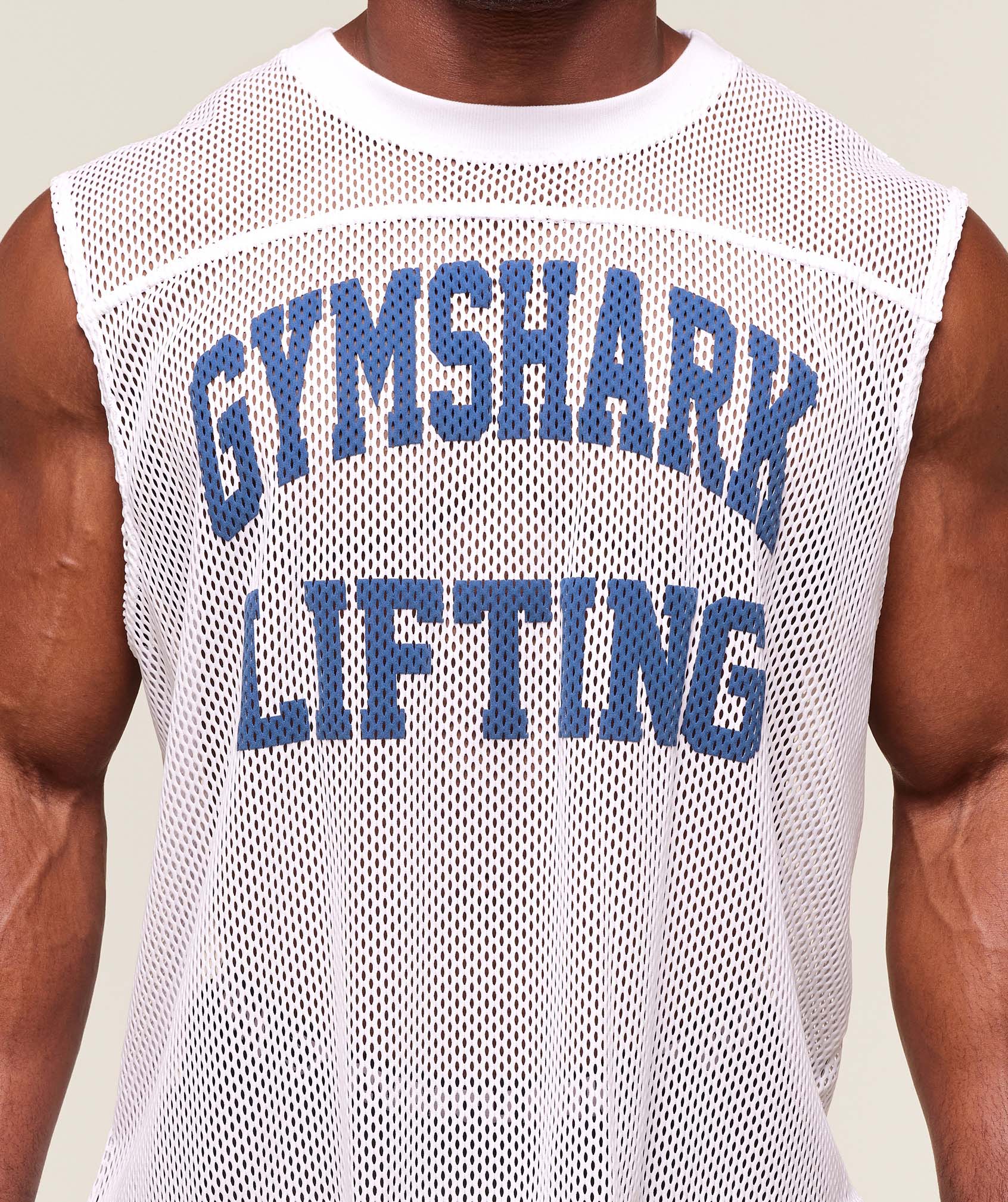 Gymshark Mesh Oversized Tank - White - Image 4