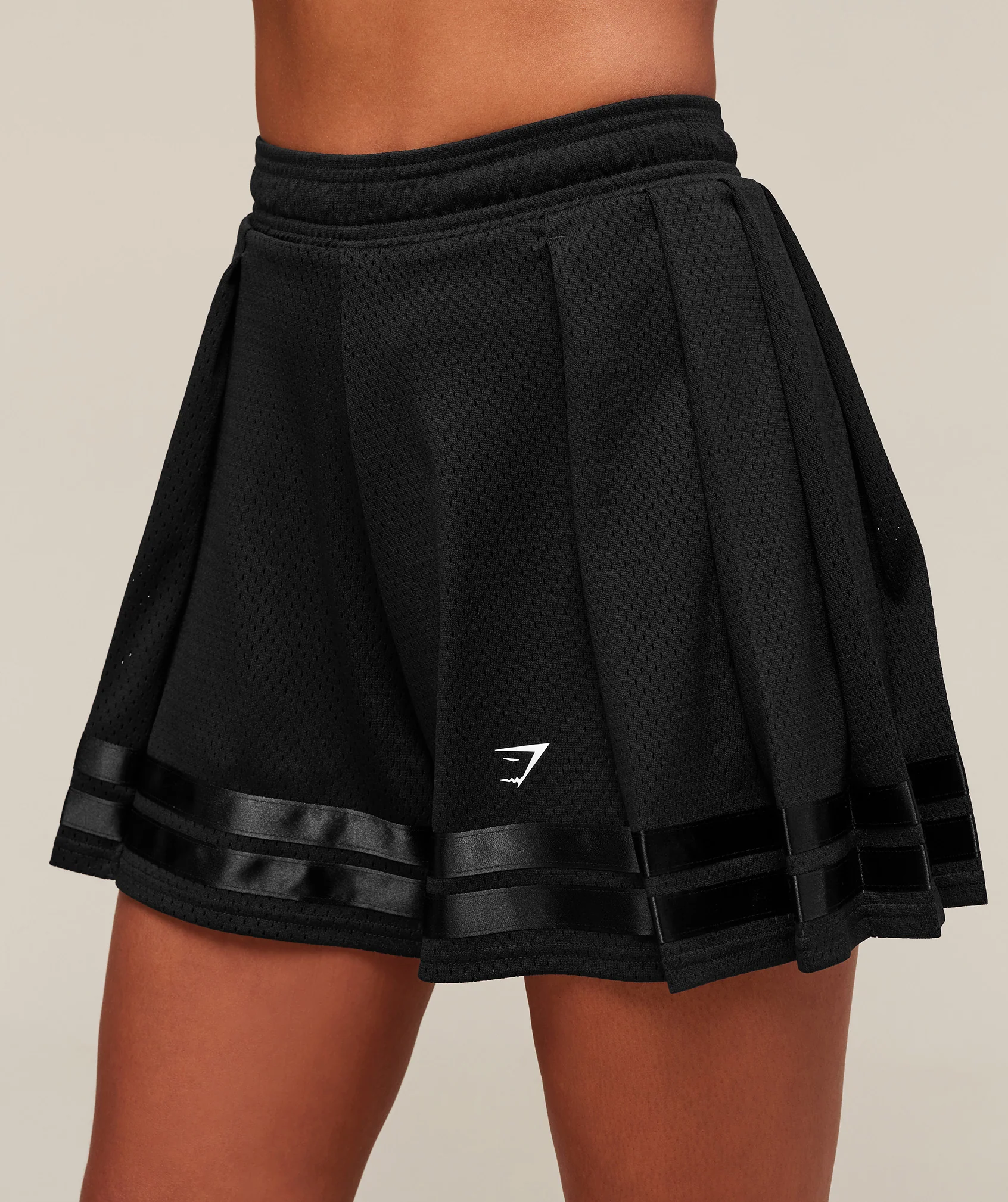 Gymshark Mesh Pleated Shorts - Black - Image 5
