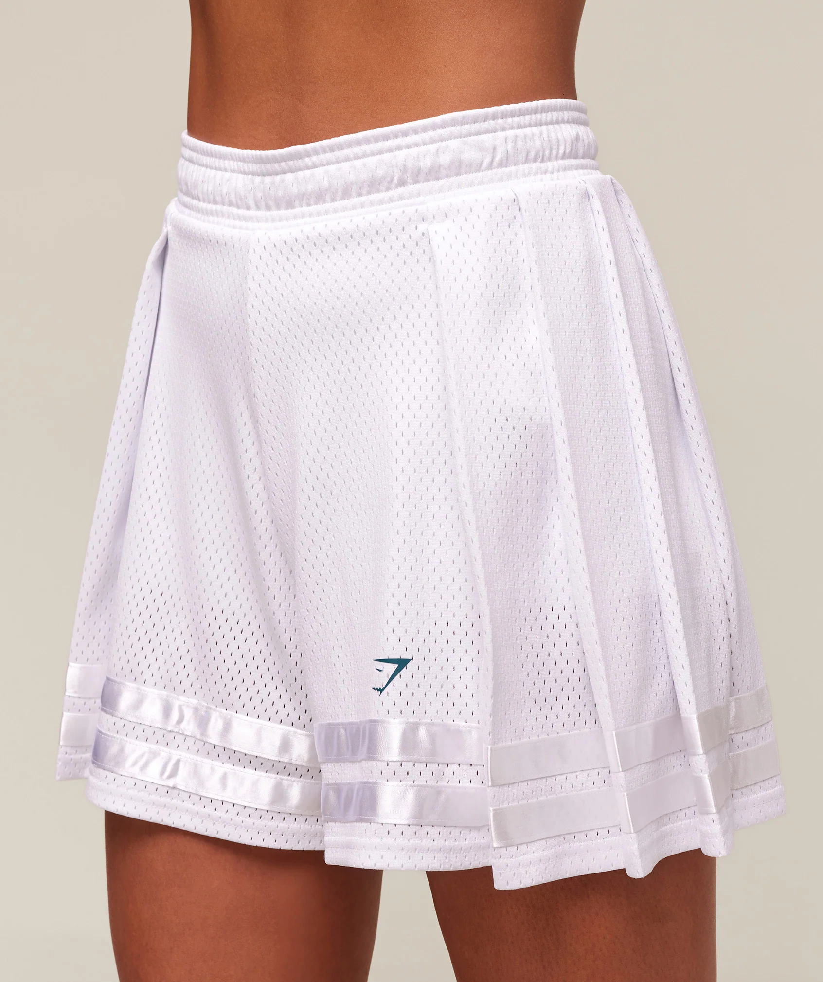 Gymshark Mesh Pleated Shorts - White - Image 5