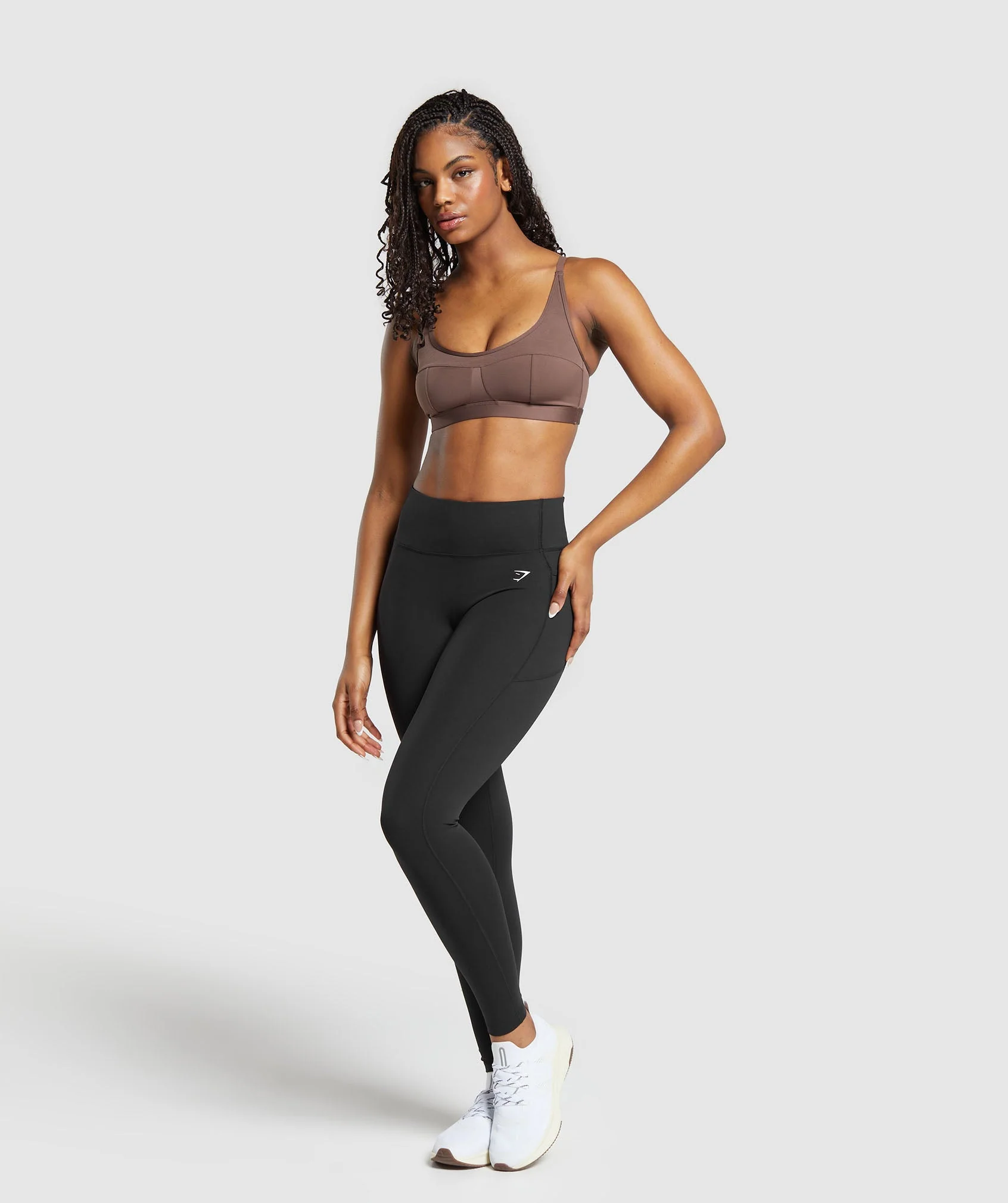 Gymshark Mesh Sports Bra - Soft Brown - Image 4