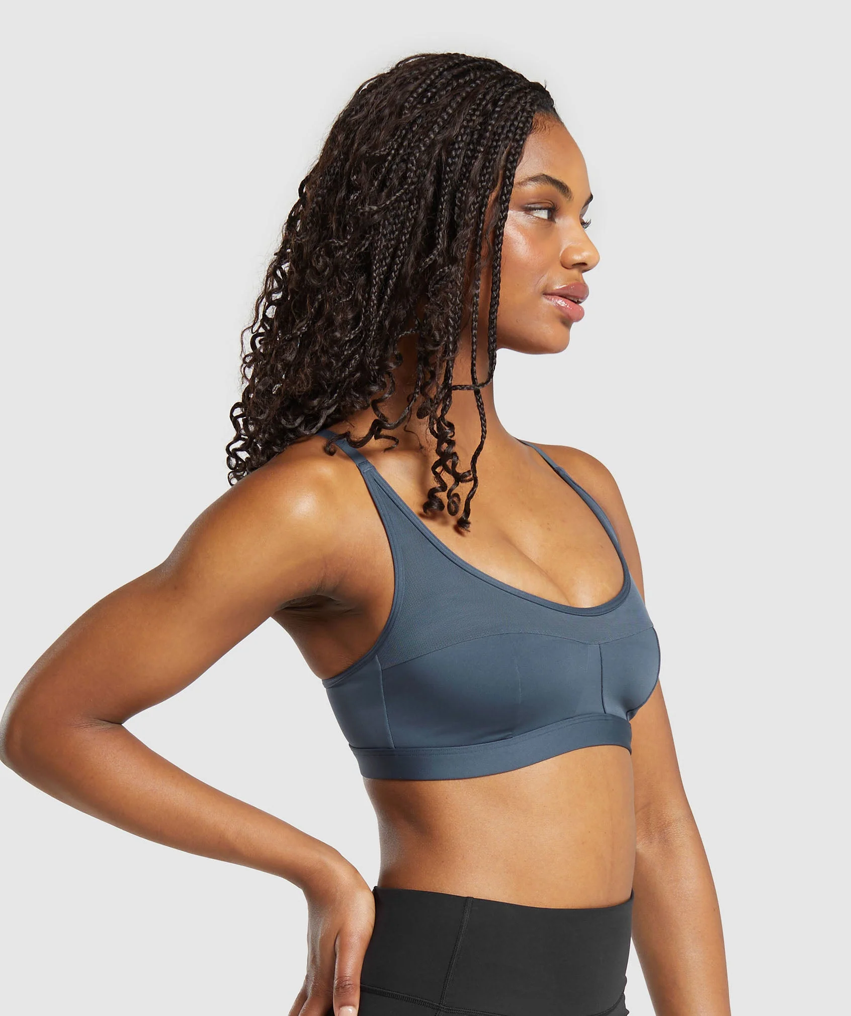 Gymshark Mesh Sports Bra - Titanium Blue - Image 3