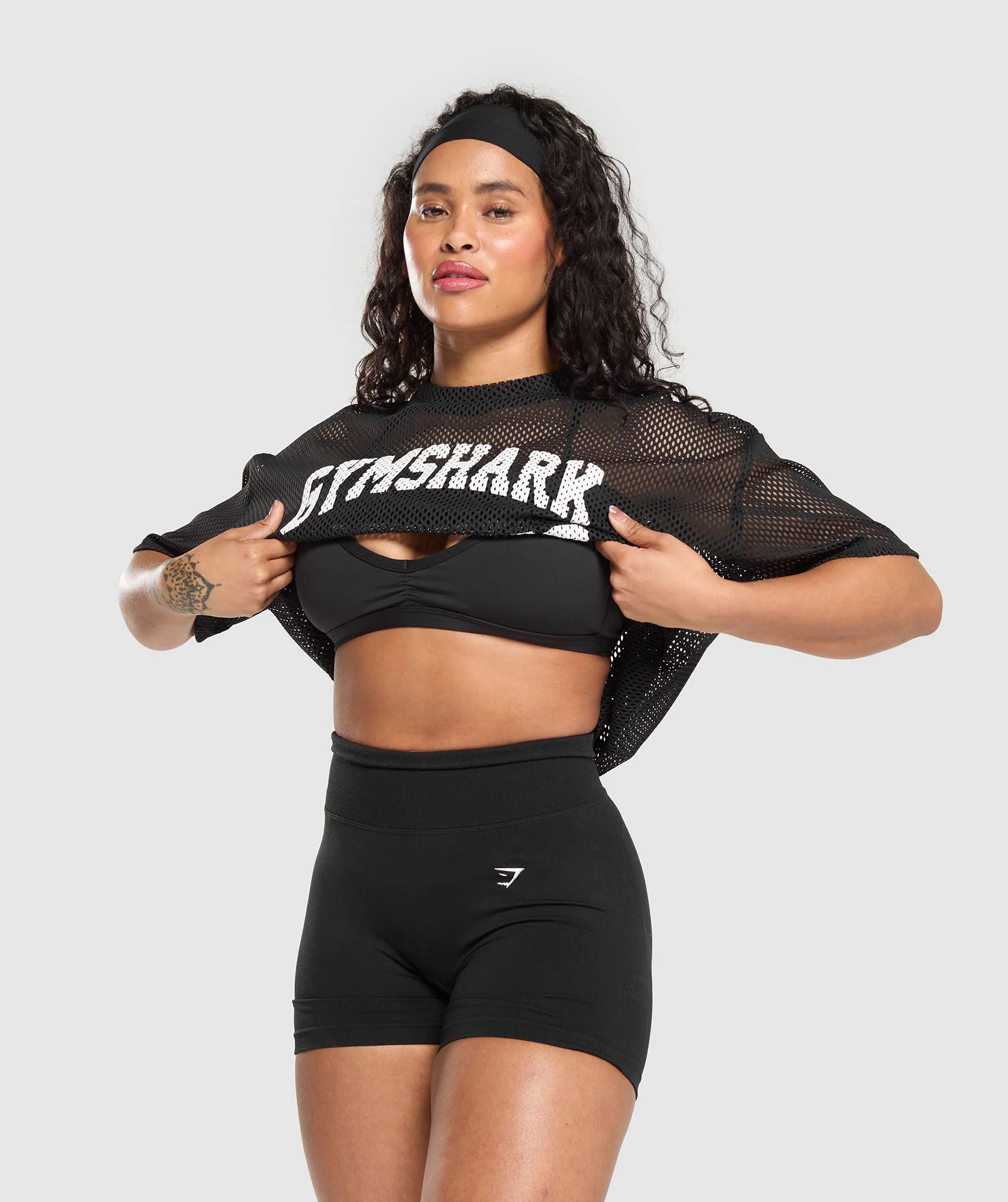 Gymshark Mesh Top - Black - Image 7