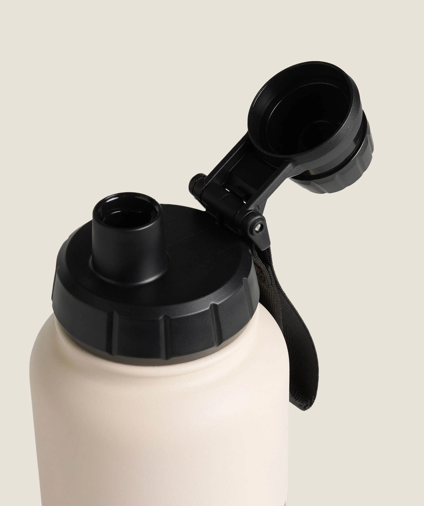 Gymshark Metal Insulated Bottle 1L - Oat White - Image 3