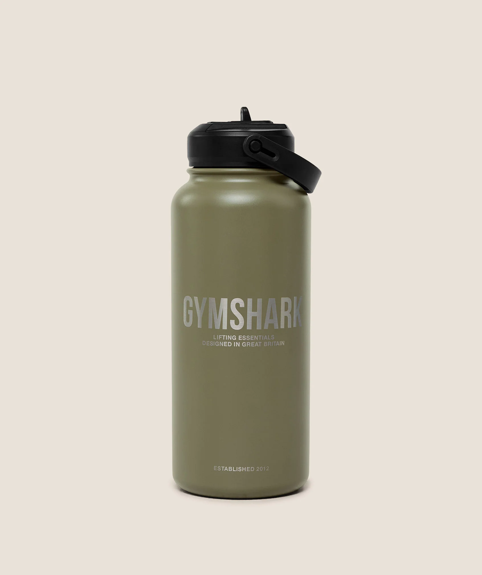 Gymshark Metal Insulated Straw Bottle 1L - GS Grounded Green